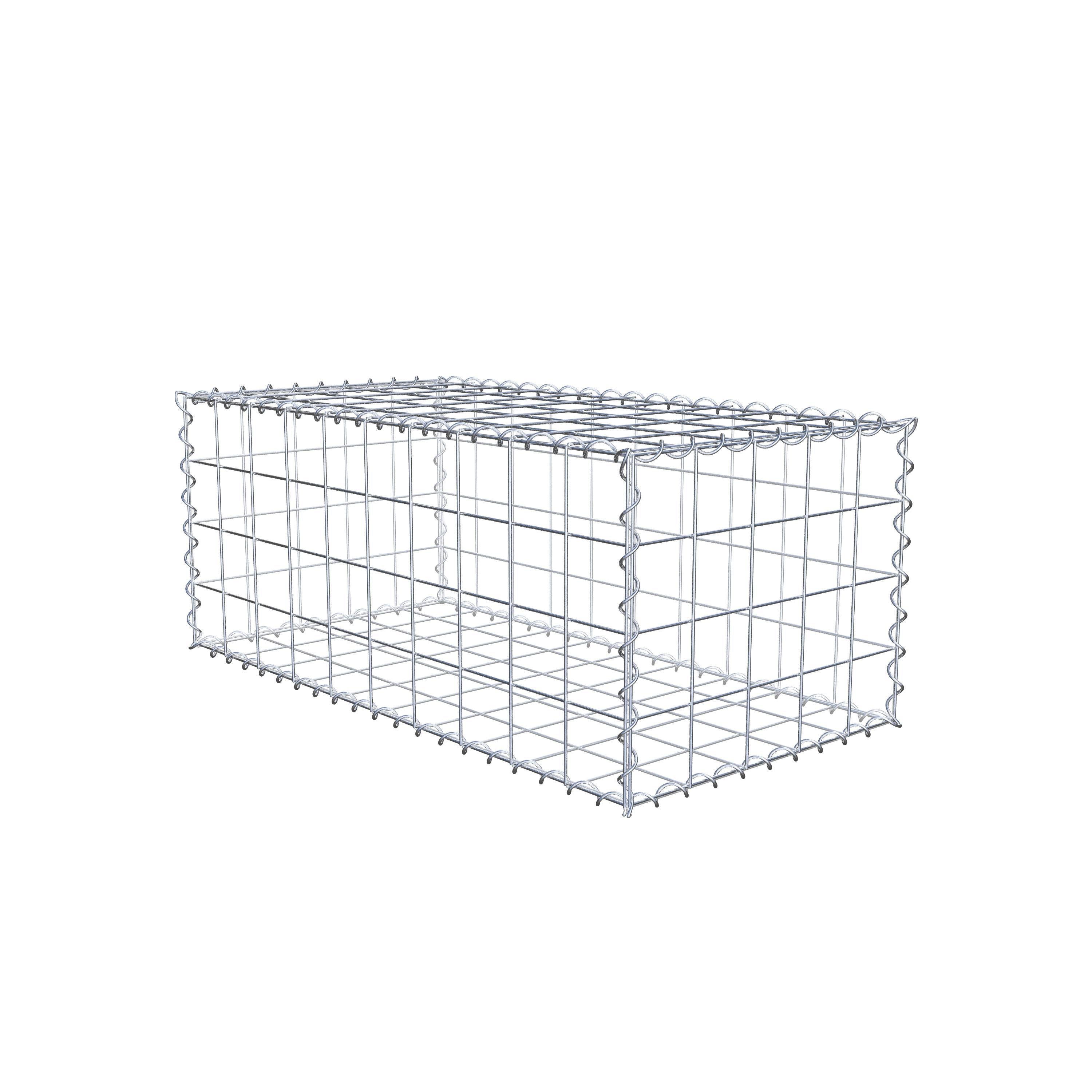 Gabion 100 cm x 40 cm x 50 cm (L x H x D), mesh size 10 cm x 10 cm, spiral