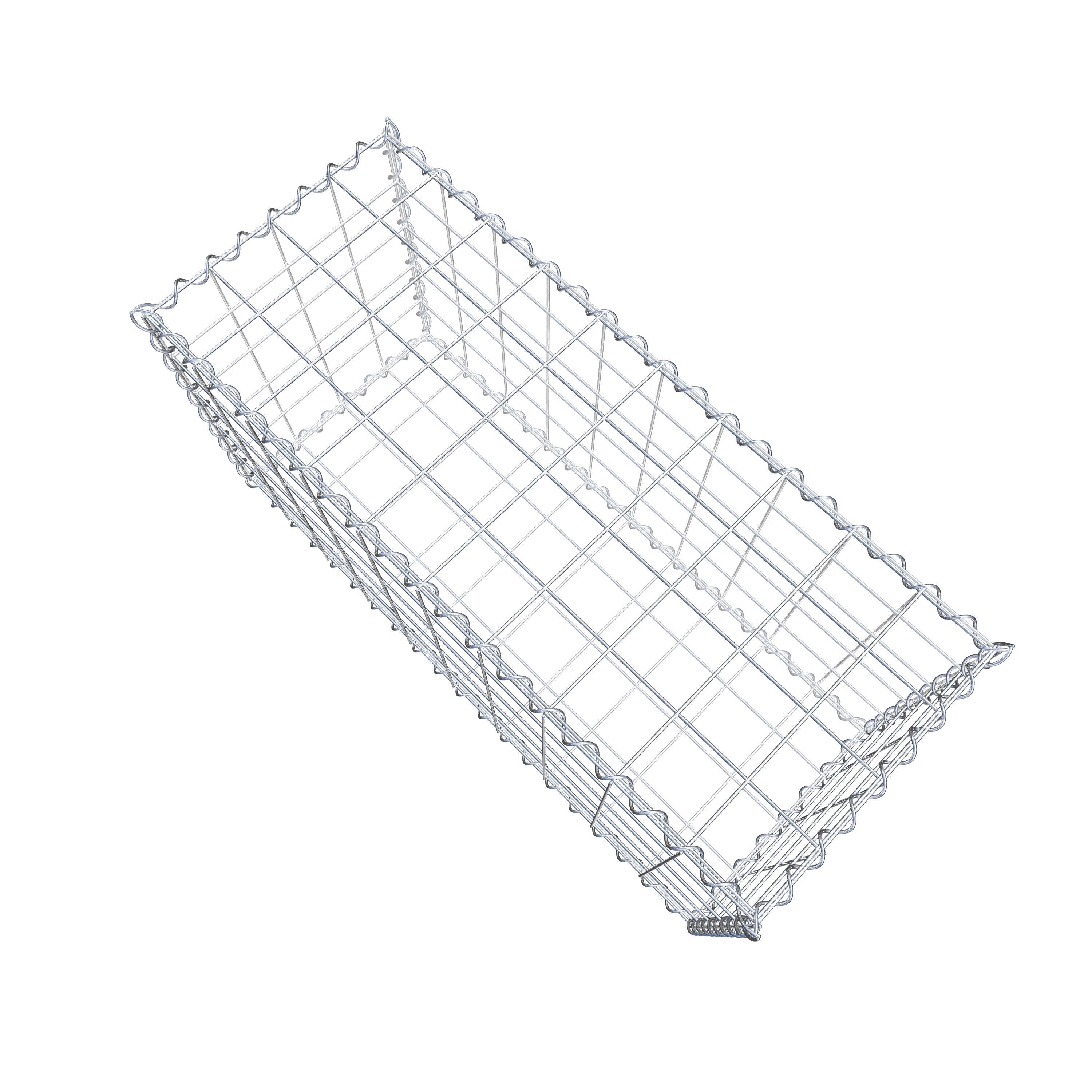 Gabione 100 cm x 50 cm x 40 cm (L x H x T), Maschenweite 10 cm x 10 cm, Spirale