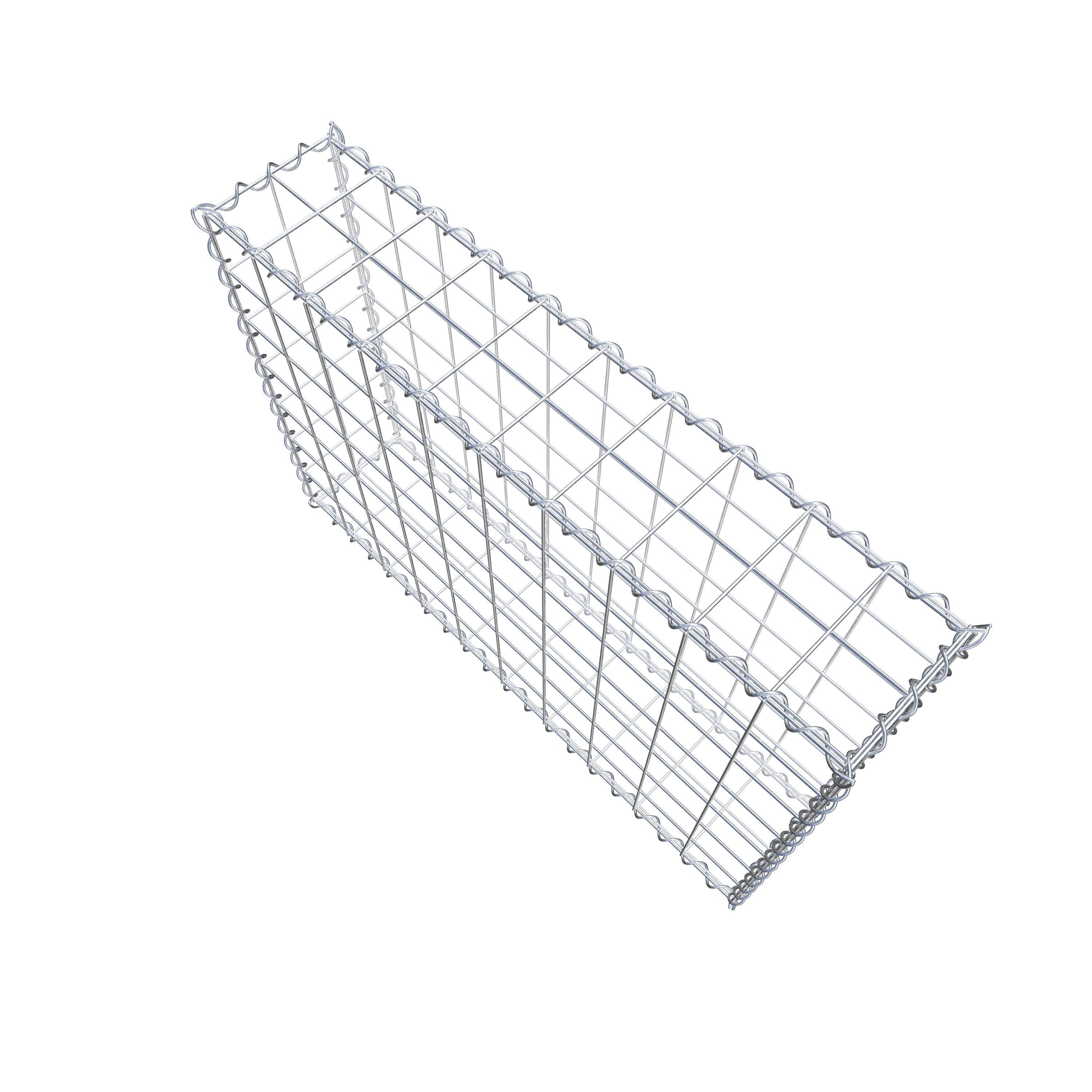 Gabion 100 cm x 70 cm x 20 cm (L x H x D), mesh size 10 cm x 10 cm, spiral