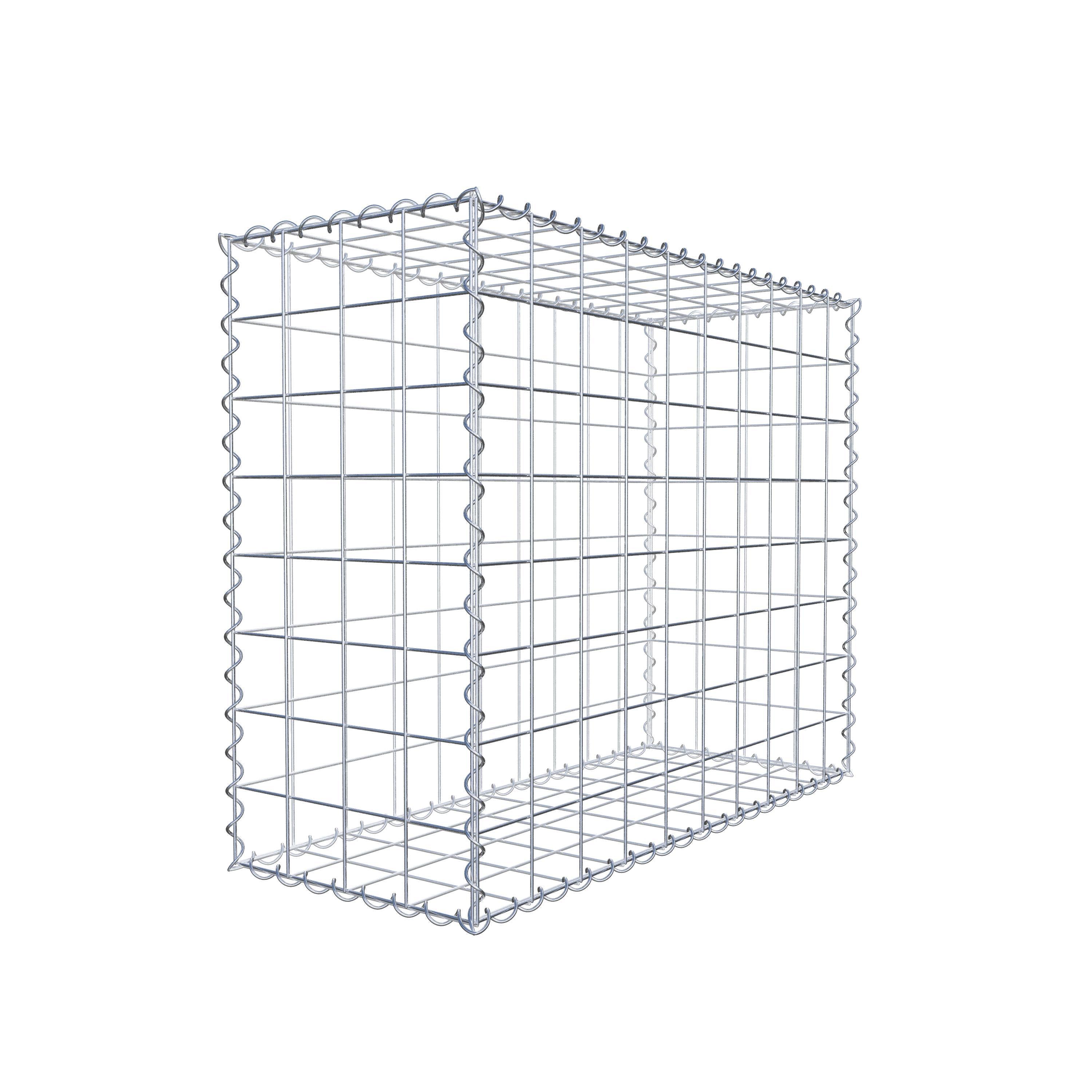 Gabion 100 cm x 80 cm x 40 cm (L x H x D), mesh size 10 cm x 10 cm, spiral