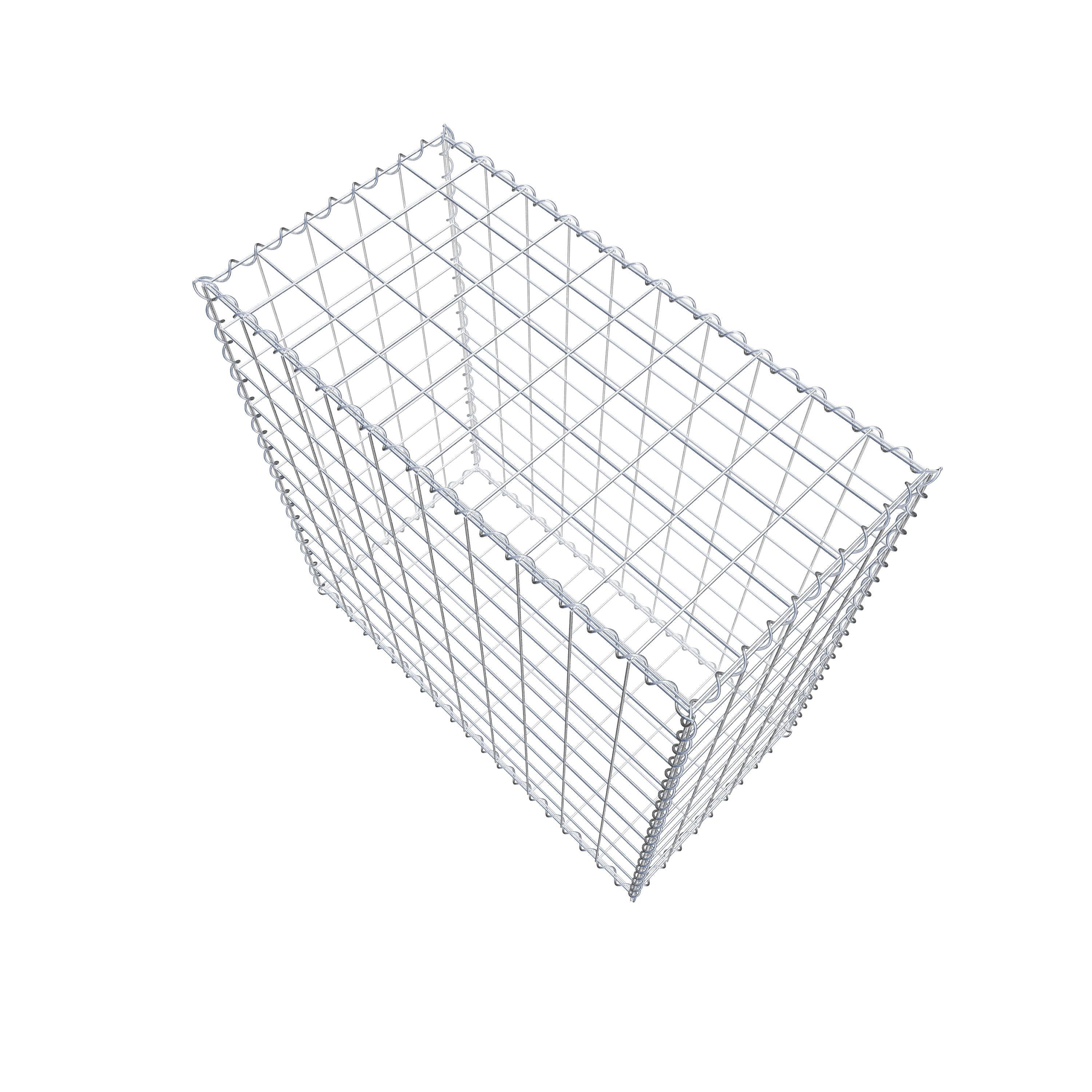 Gabion 100 cm x 100 cm x 50 cm (L x H x D), mesh size 10 cm x 10 cm, spiral