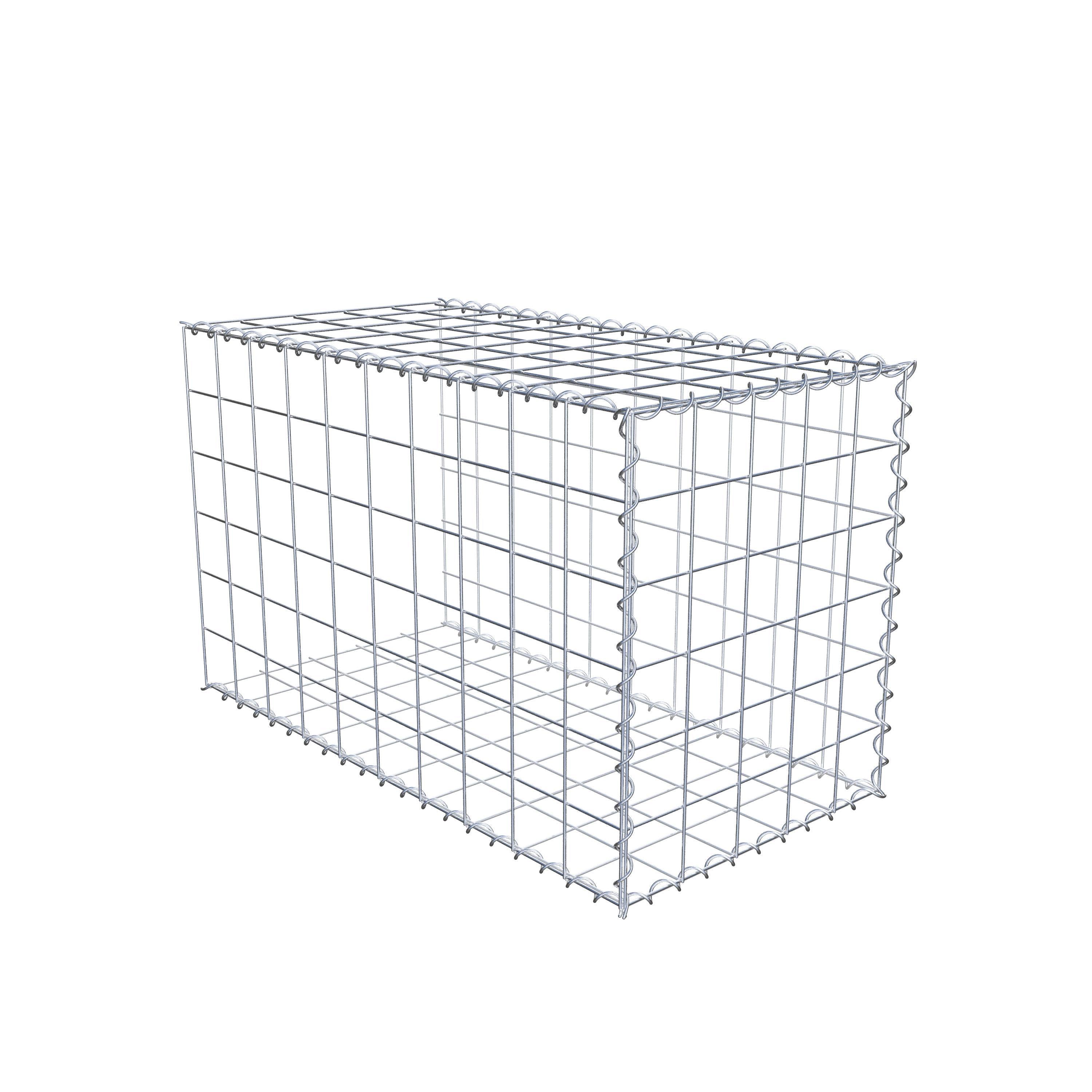 Opvokset gabion type 2 100 cm x 60 cm x 50 cm (L x H x D), maskestørrelse 10 cm x 10 cm, spiral