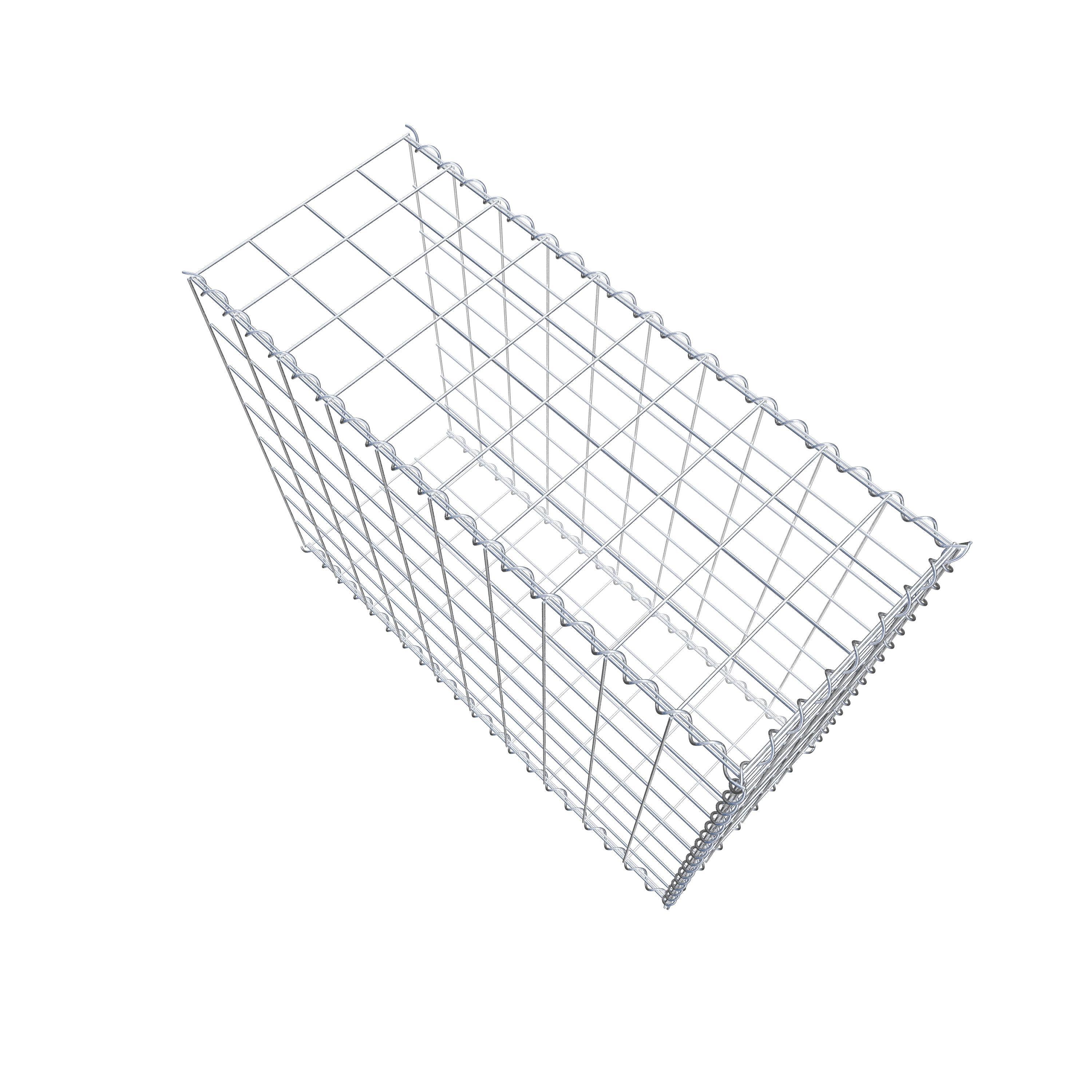 Opvokset gabion type 2 100 cm x 80 cm x 40 cm (L x H x D), maskestørrelse 10 cm x 10 cm, spiral