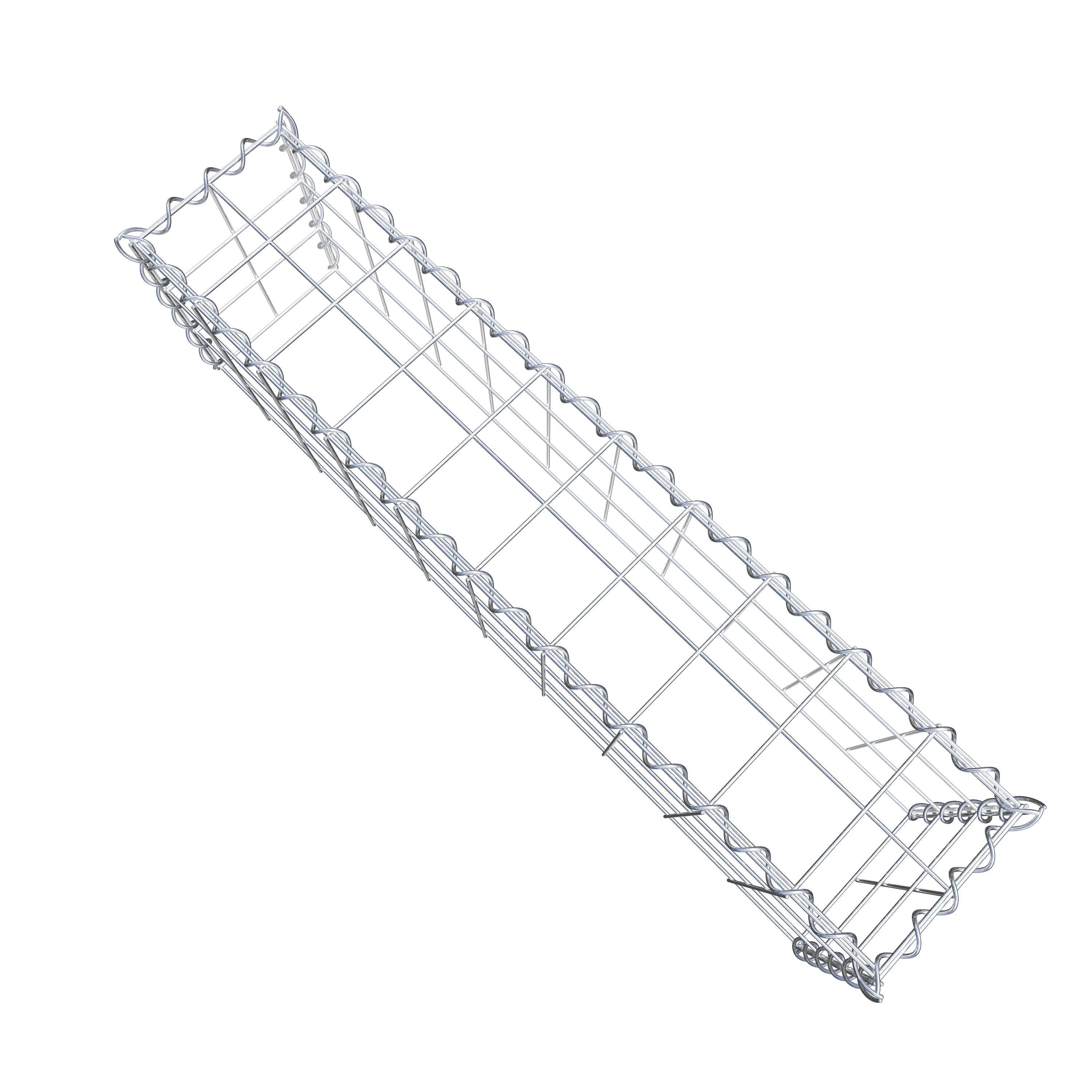 Opvokset gabion type 3 100 cm x 30 cm x 20 cm (L x H x D), maskestørrelse 10 cm x 10 cm, spiral