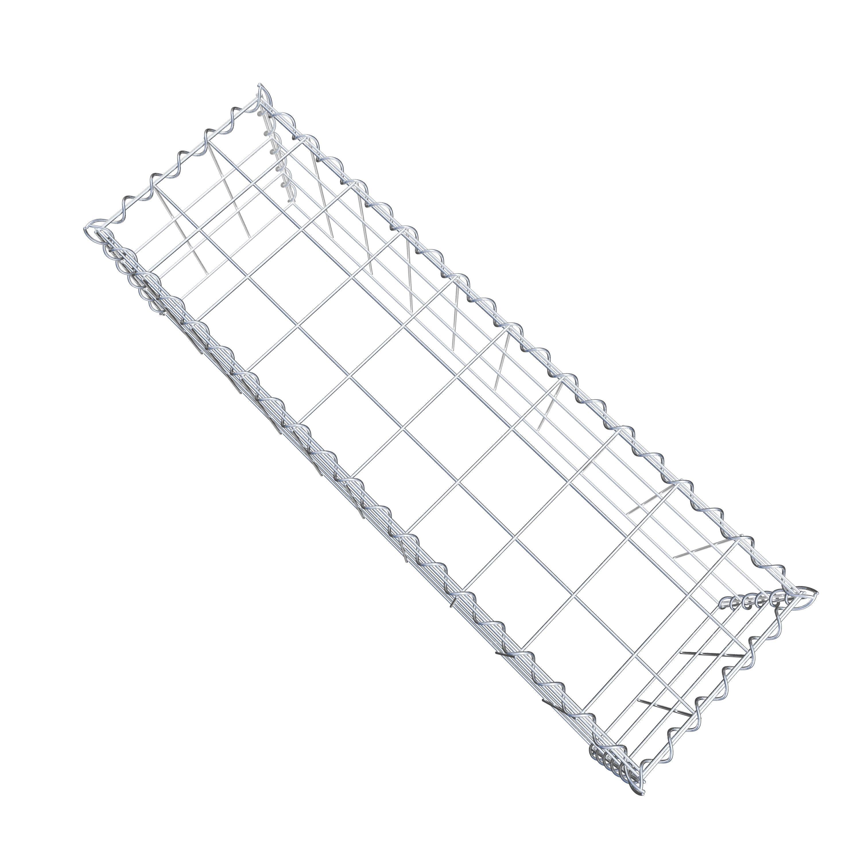 Opvokset gabion type 3 100 cm x 30 cm x 30 cm (L x H x D), maskestørrelse 10 cm x 10 cm, spiral