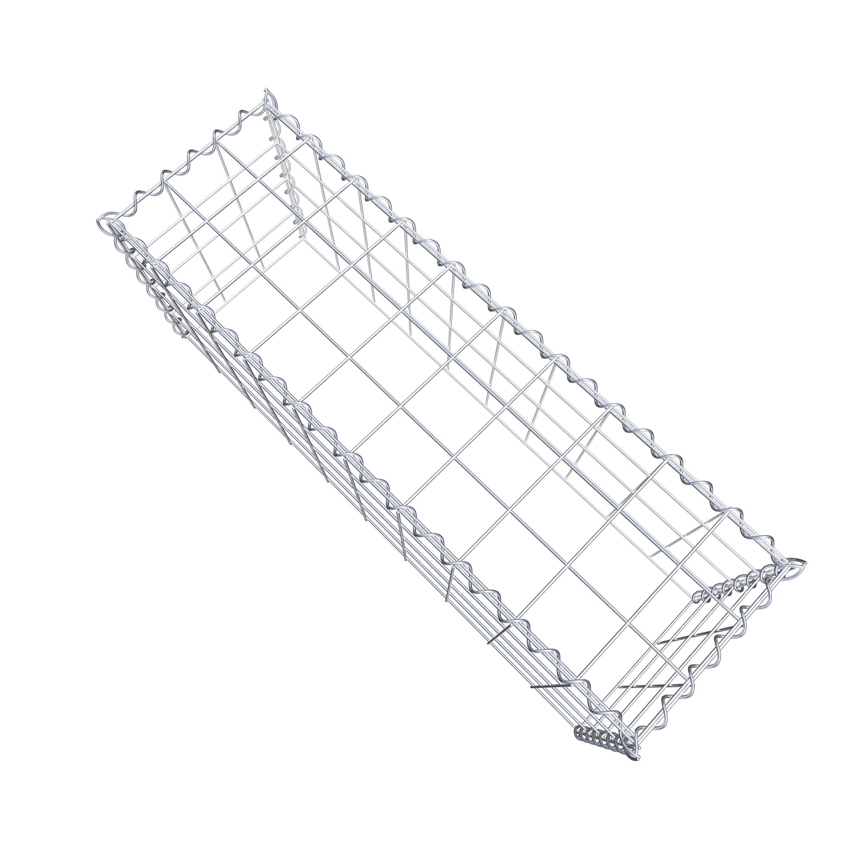 Opvokset gabion type 3 100 cm x 40 cm x 30 cm (L x H x D), maskestørrelse 10 cm x 10 cm, spiral