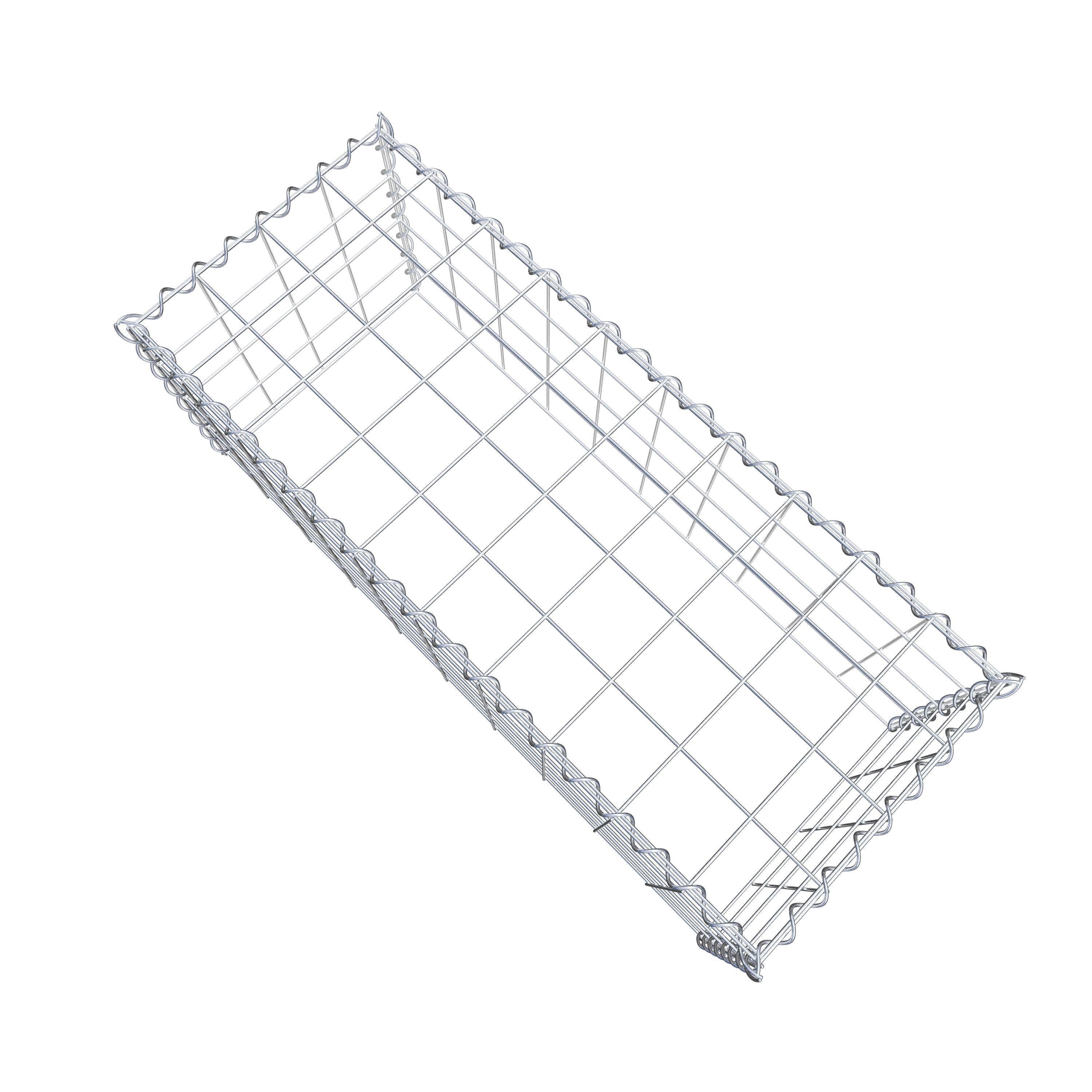 Opvokset gabion type 3 100 cm x 40 cm x 40 cm (L x H x D), maskestørrelse 10 cm x 10 cm, spiral