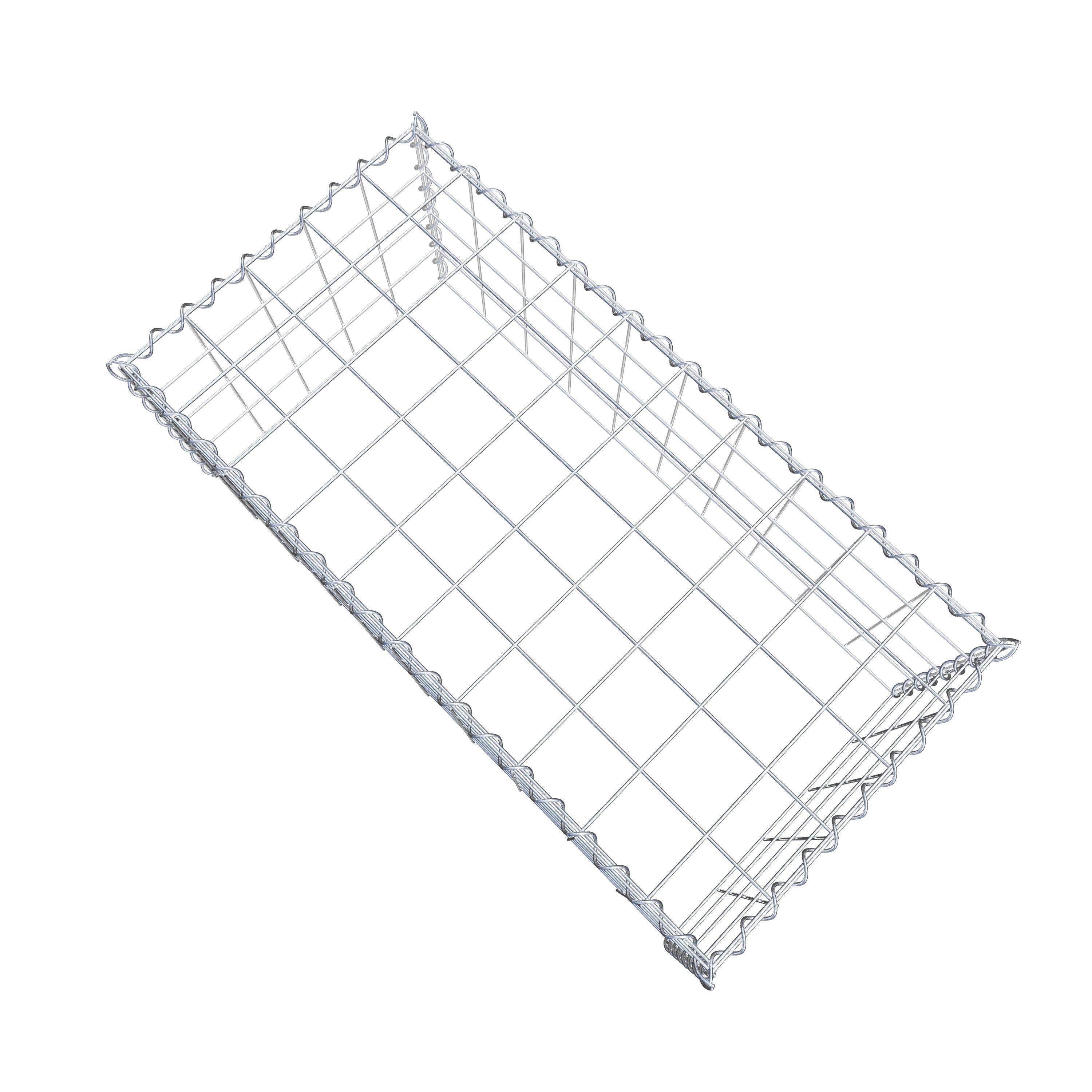 Opvokset gabion type 3 100 cm x 40 cm x 50 cm (L x H x D), maskestørrelse 10 cm x 10 cm, spiral