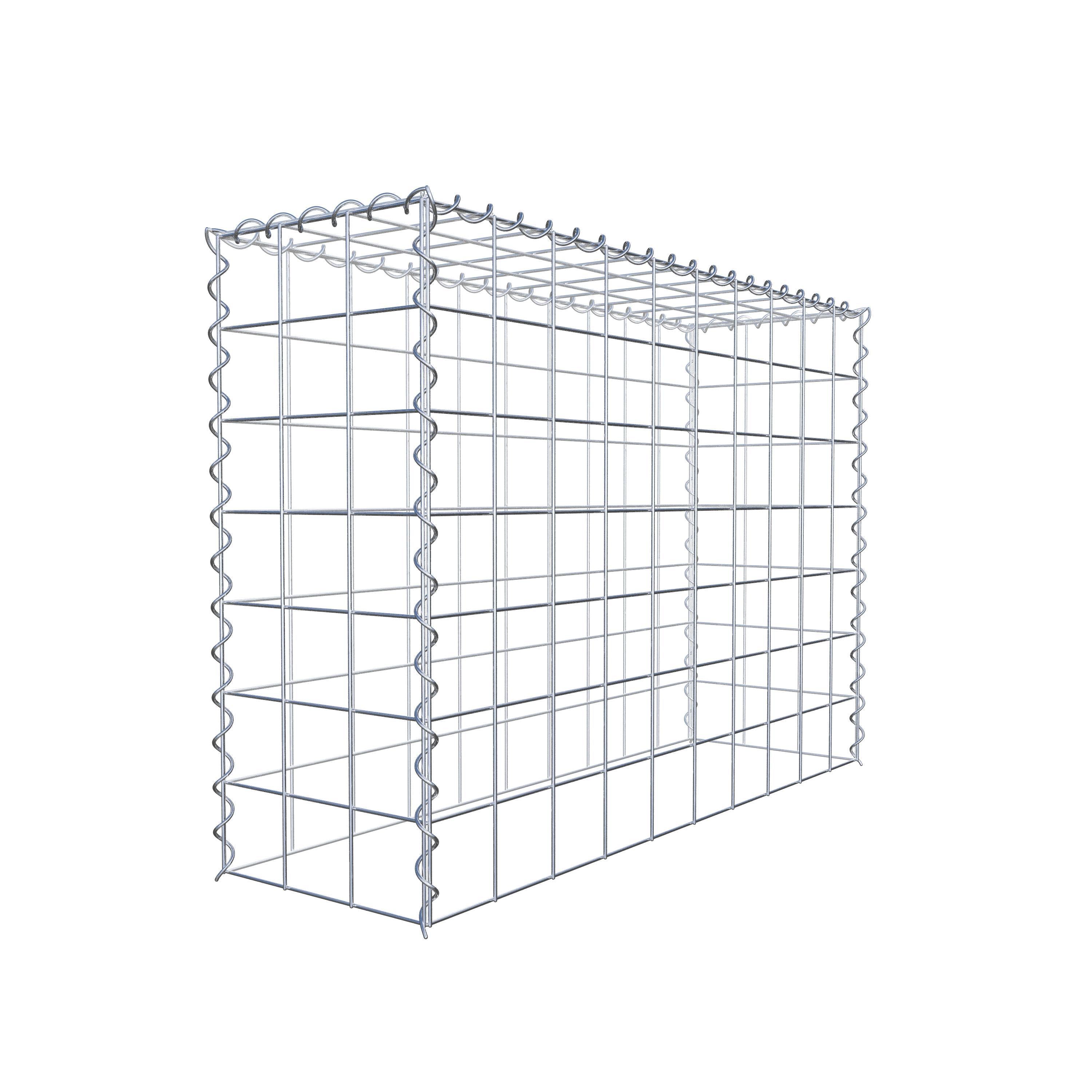 Opvokset gabion type 3 100 cm x 70 cm x 30 cm (L x H x D), maskestørrelse 10 cm x 10 cm, spiral