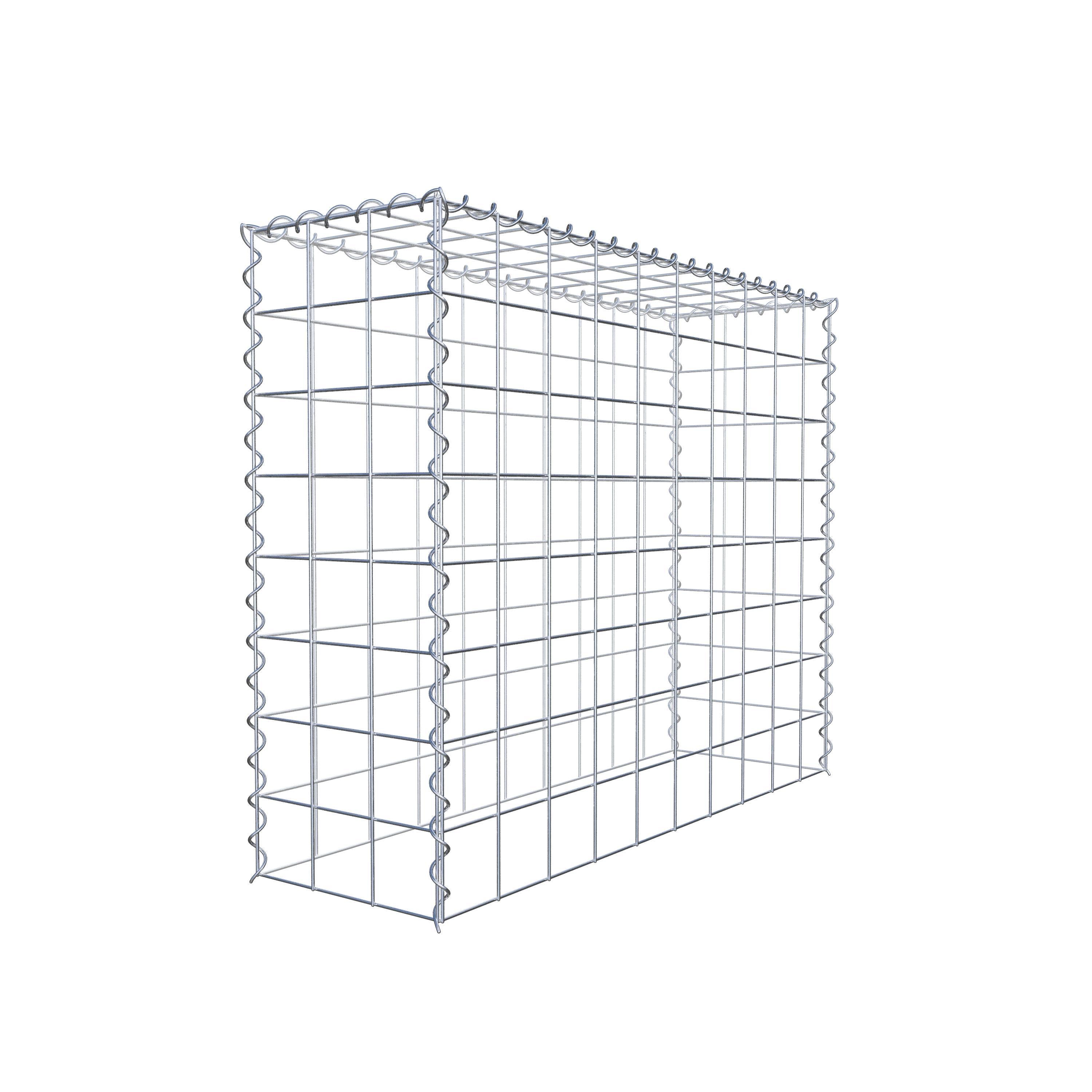 Udvokset gabion type 3 100 cm x 80 cm x 30 cm (L x H x D), maskestørrelse 10 cm x 10 cm, spiral