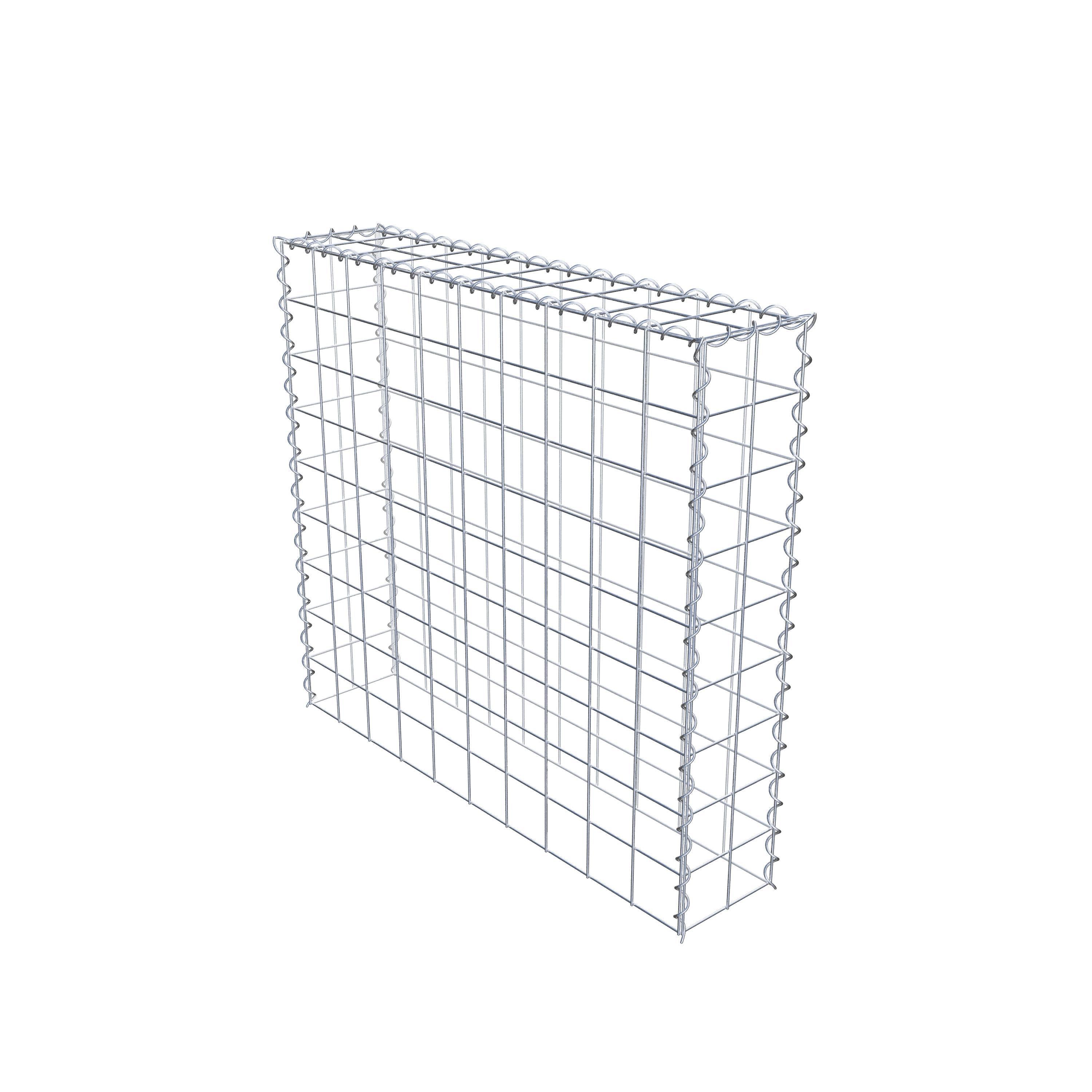 Grown-on gabion type 3 100 cm x 90 cm x 20 cm (L x H x D), mesh size 10 cm x 10 cm, spiral