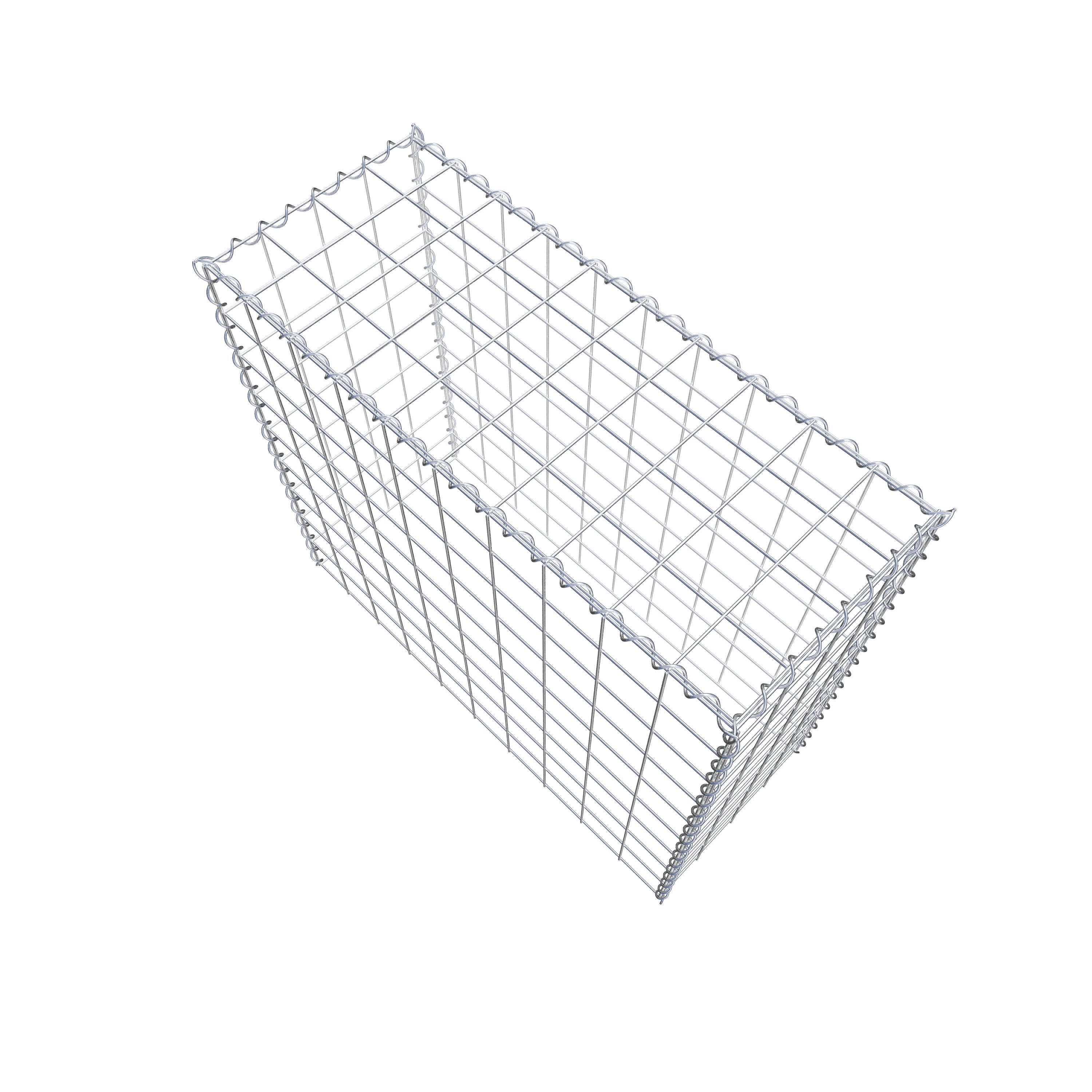 Opvokset gabion type 3 100 cm x 90 cm x 40 cm (L x H x D), maskestørrelse 10 cm x 10 cm, spiral