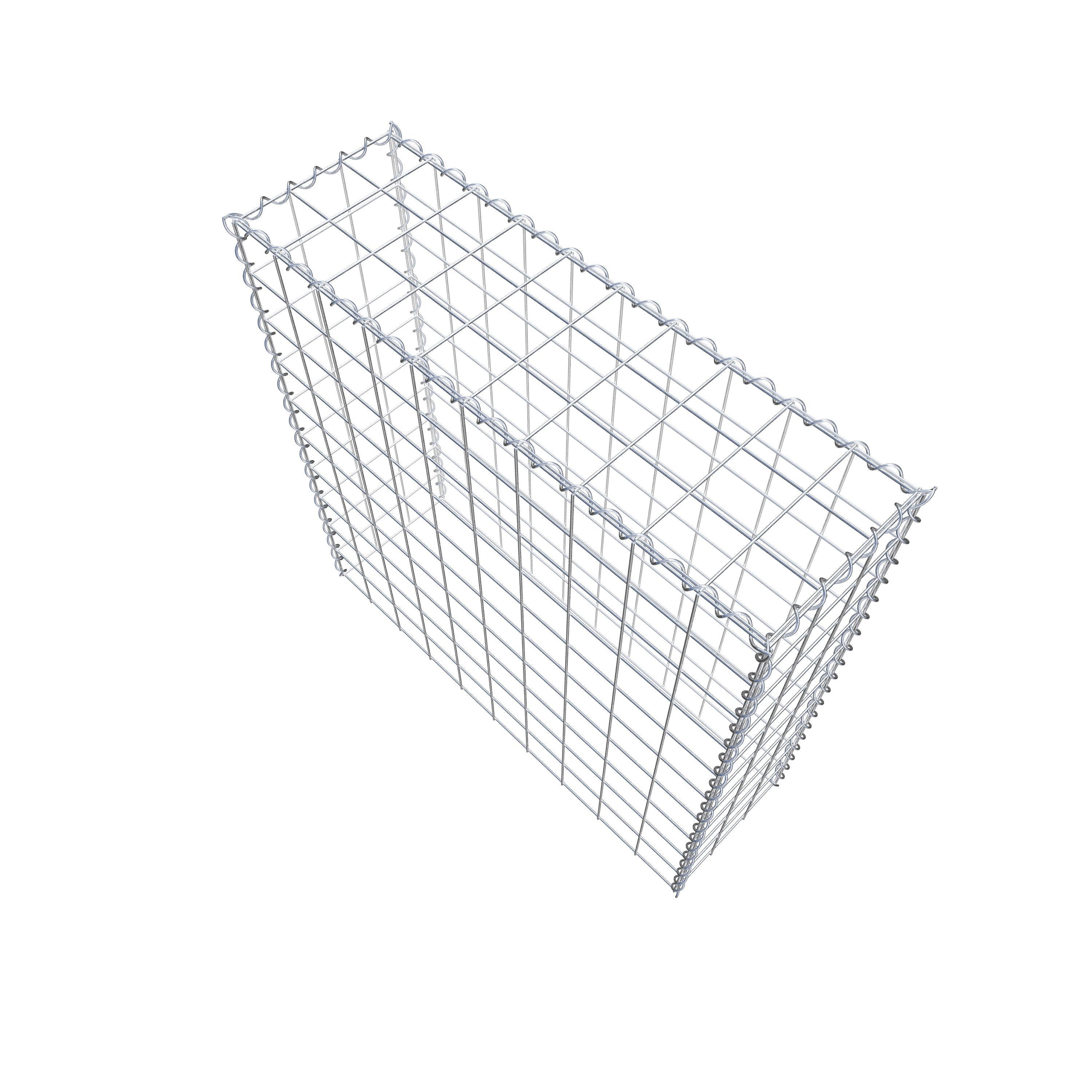 Opvokset gabion type 3 100 cm x 100 cm x 30 cm (L x H x D), maskestørrelse 10 cm x 10 cm, spiral