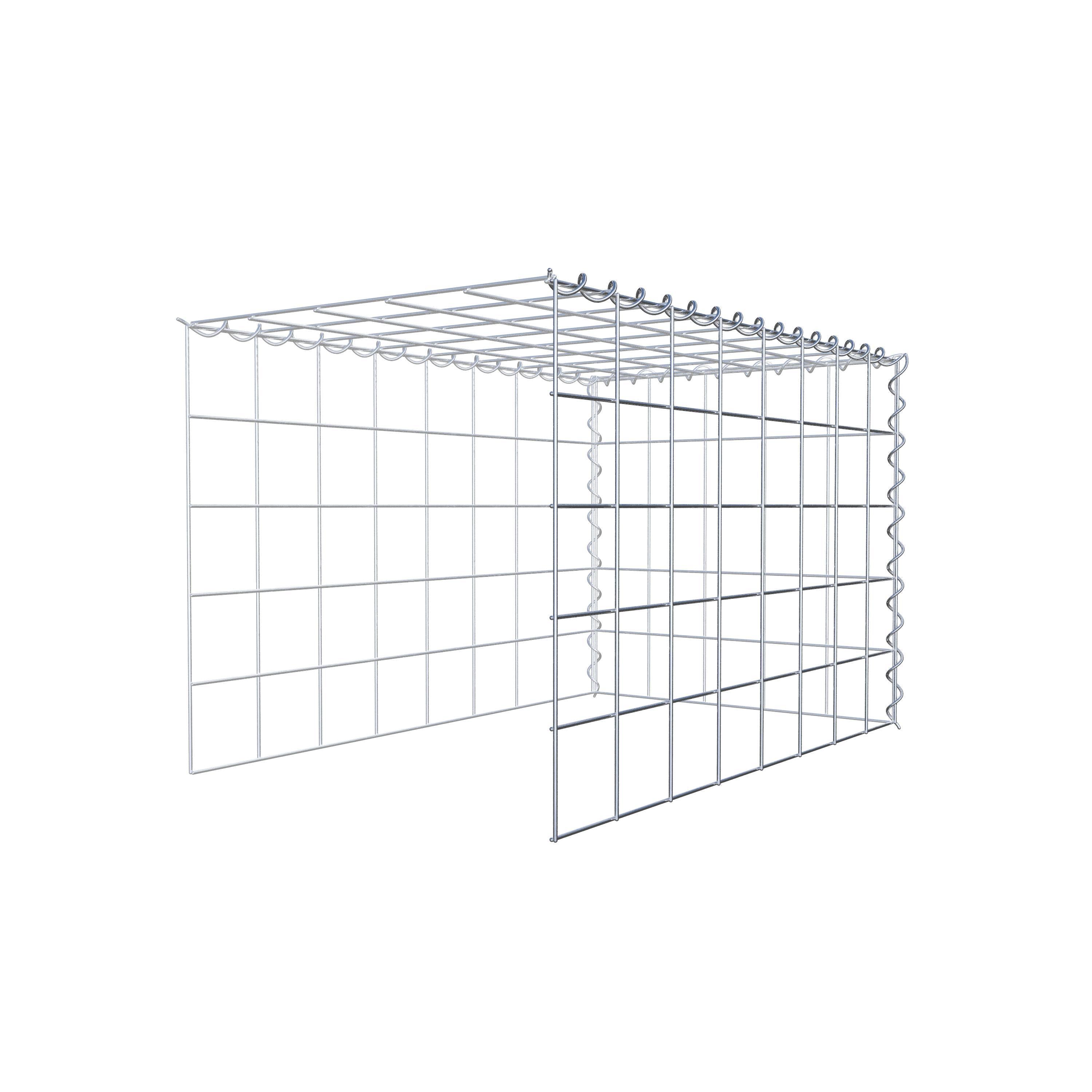 Mounted gabion type 4 80 cm x 50 cm x 50 cm (L x H x D), mesh size 10 cm x 10 cm, spiral