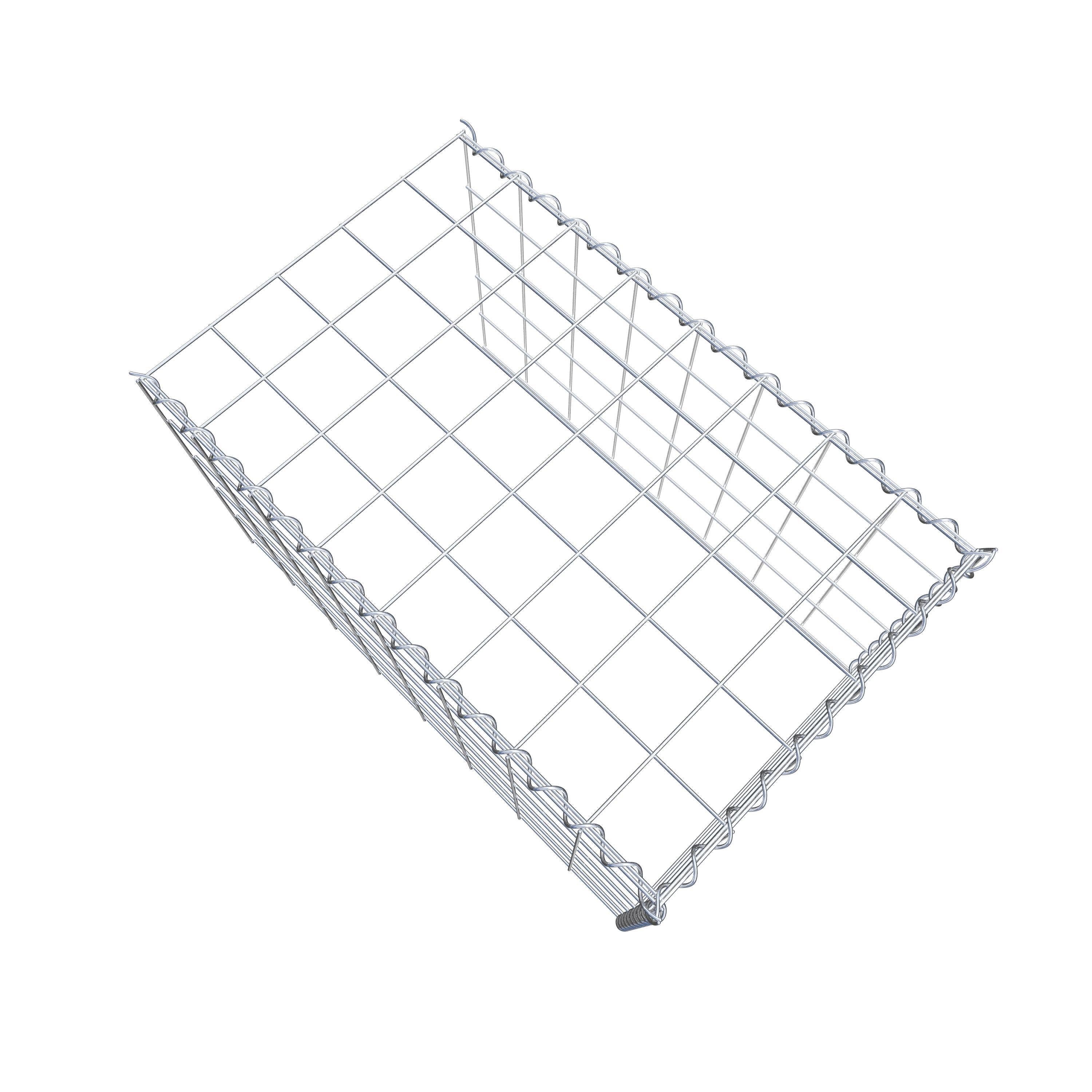 Mounted gabion type 4 80 cm x 50 cm x 50 cm (L x H x D), mesh size 10 cm x 10 cm, spiral