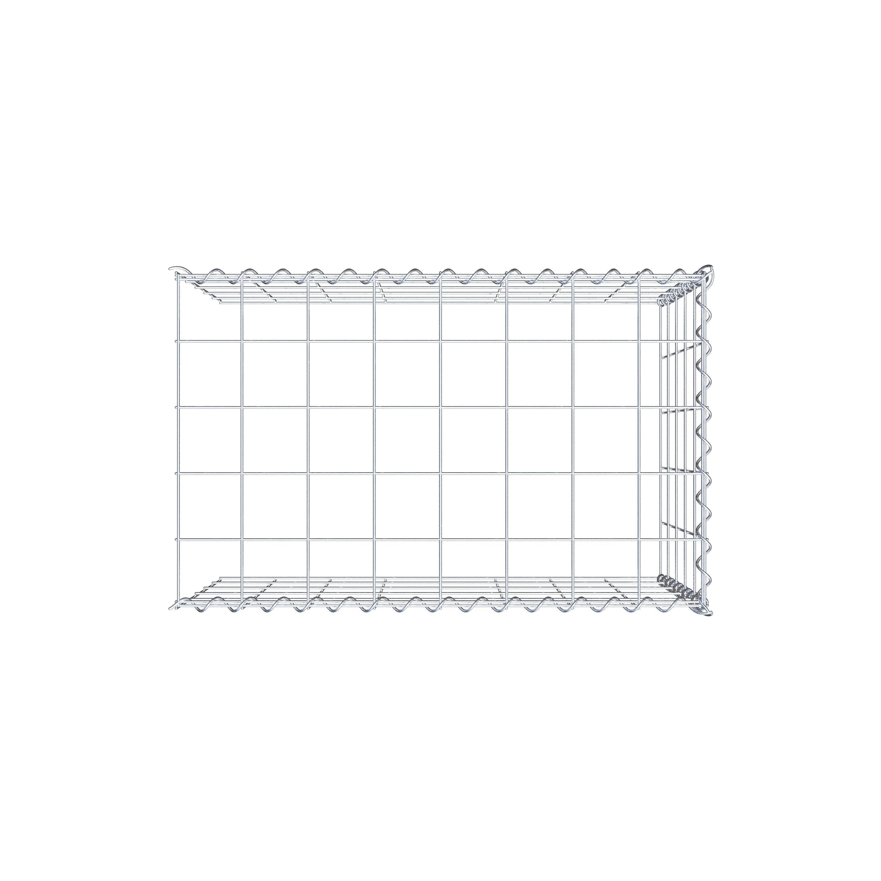 Mounted gabion type 4 80 cm x 50 cm x 50 cm (L x H x D), mesh size 10 cm x 10 cm, spiral