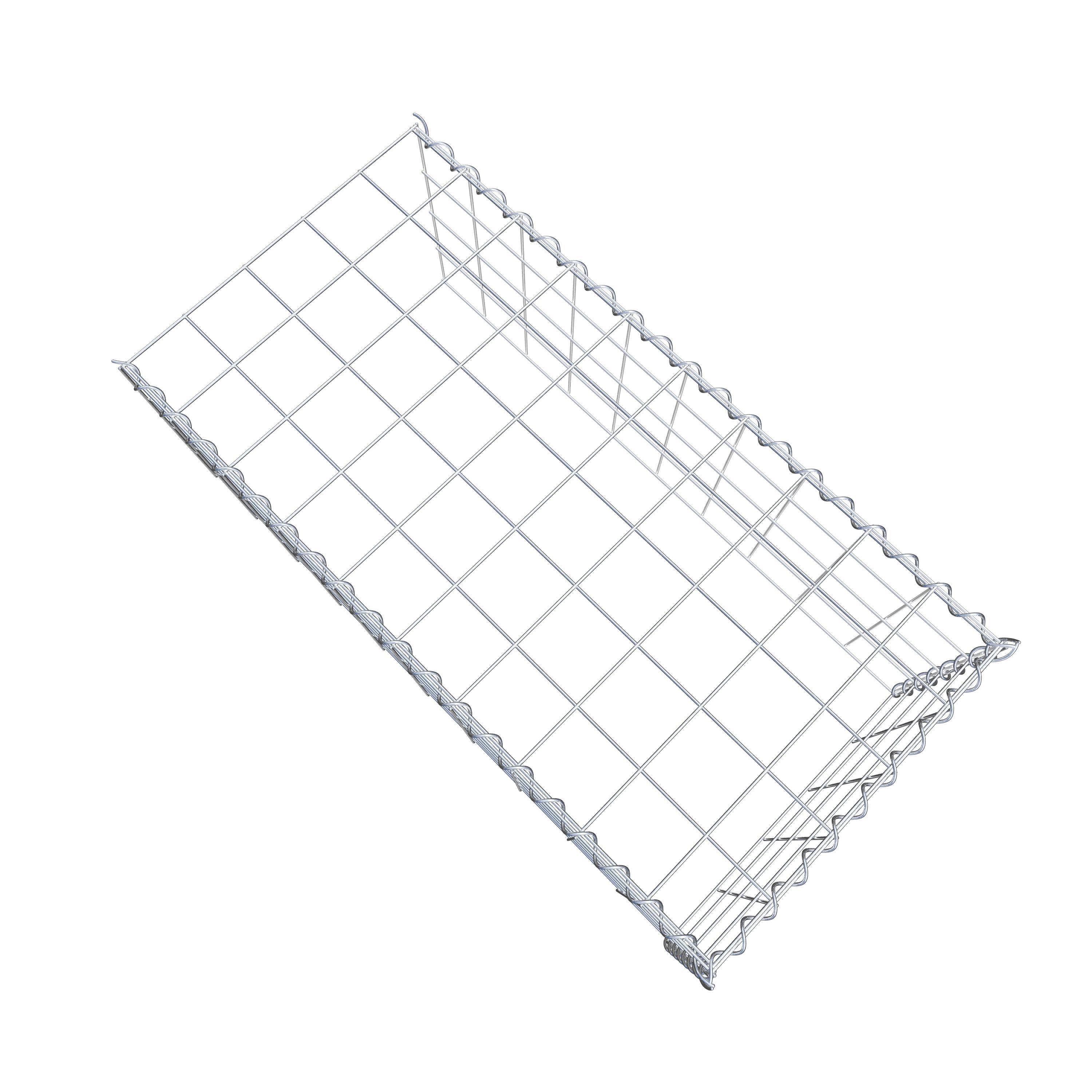 Grown-on gabion type 4 100 cm x 40 cm x 50 cm (L x H x D), mesh size 10 cm x 10 cm, spiral