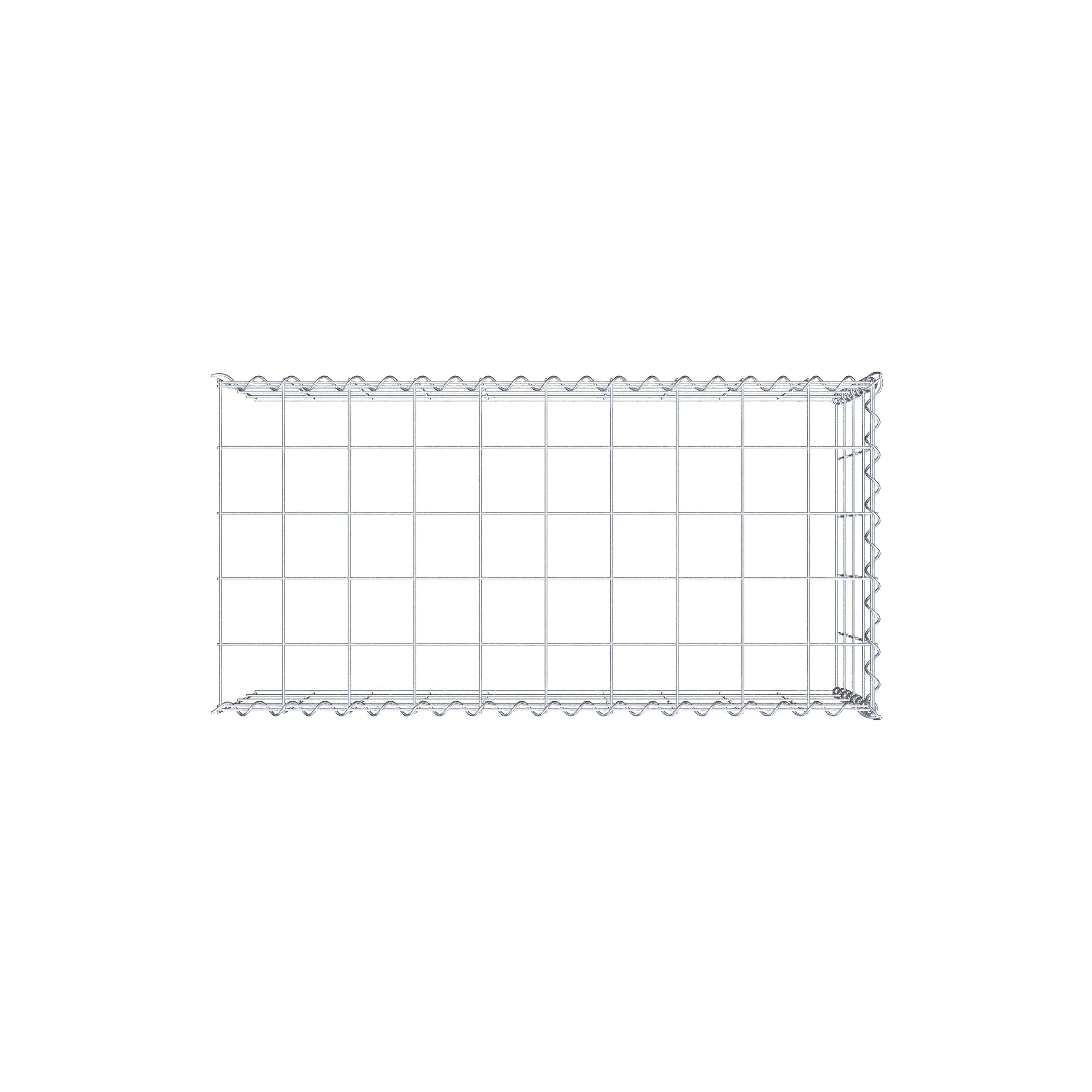 Grown-on gabion type 4 100 cm x 40 cm x 50 cm (L x H x D), mesh size 10 cm x 10 cm, spiral