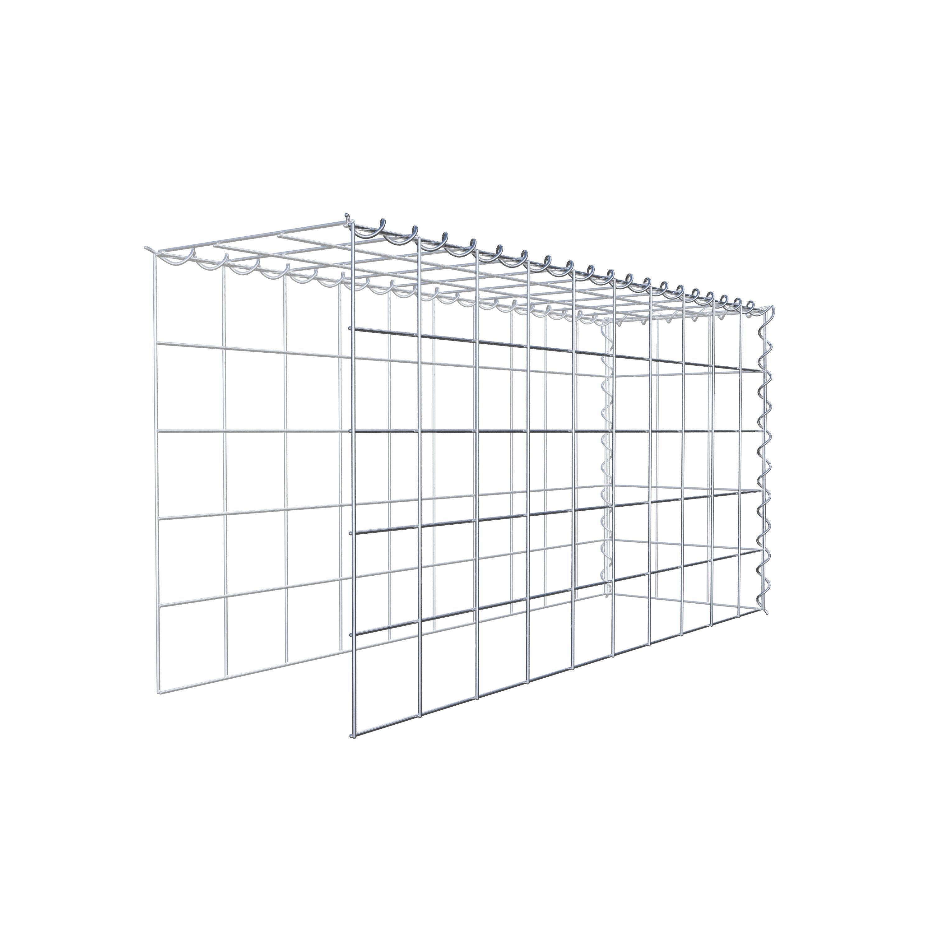 Grown-on gabion type 4 100 cm x 50 cm x 30 cm (L x H x D), mesh size 10 cm x 10 cm, spiral