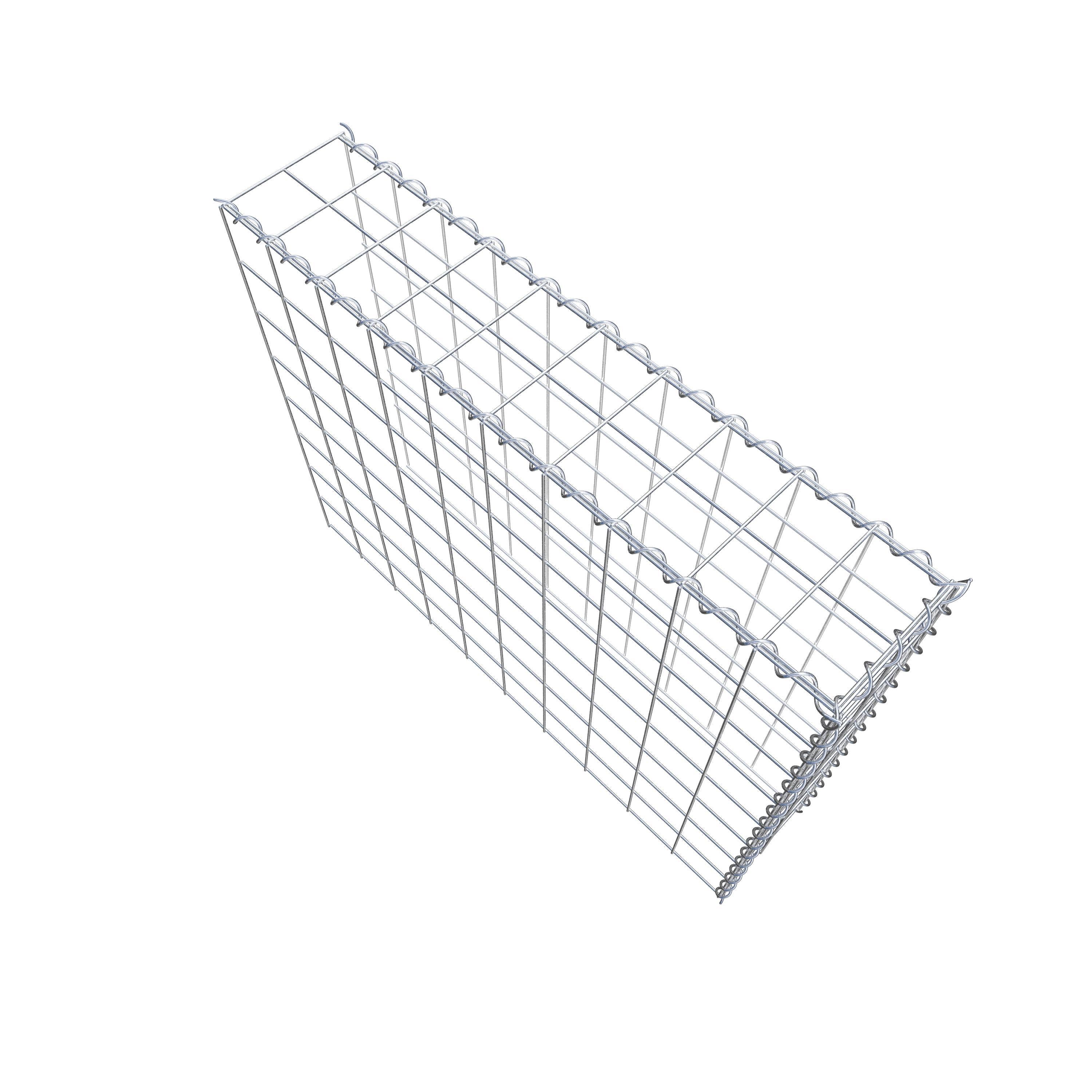 Grown-on gabion type 4 100 cm x 80 cm x 20 cm (L x H x D), mesh size 10 cm x 10 cm, spiral