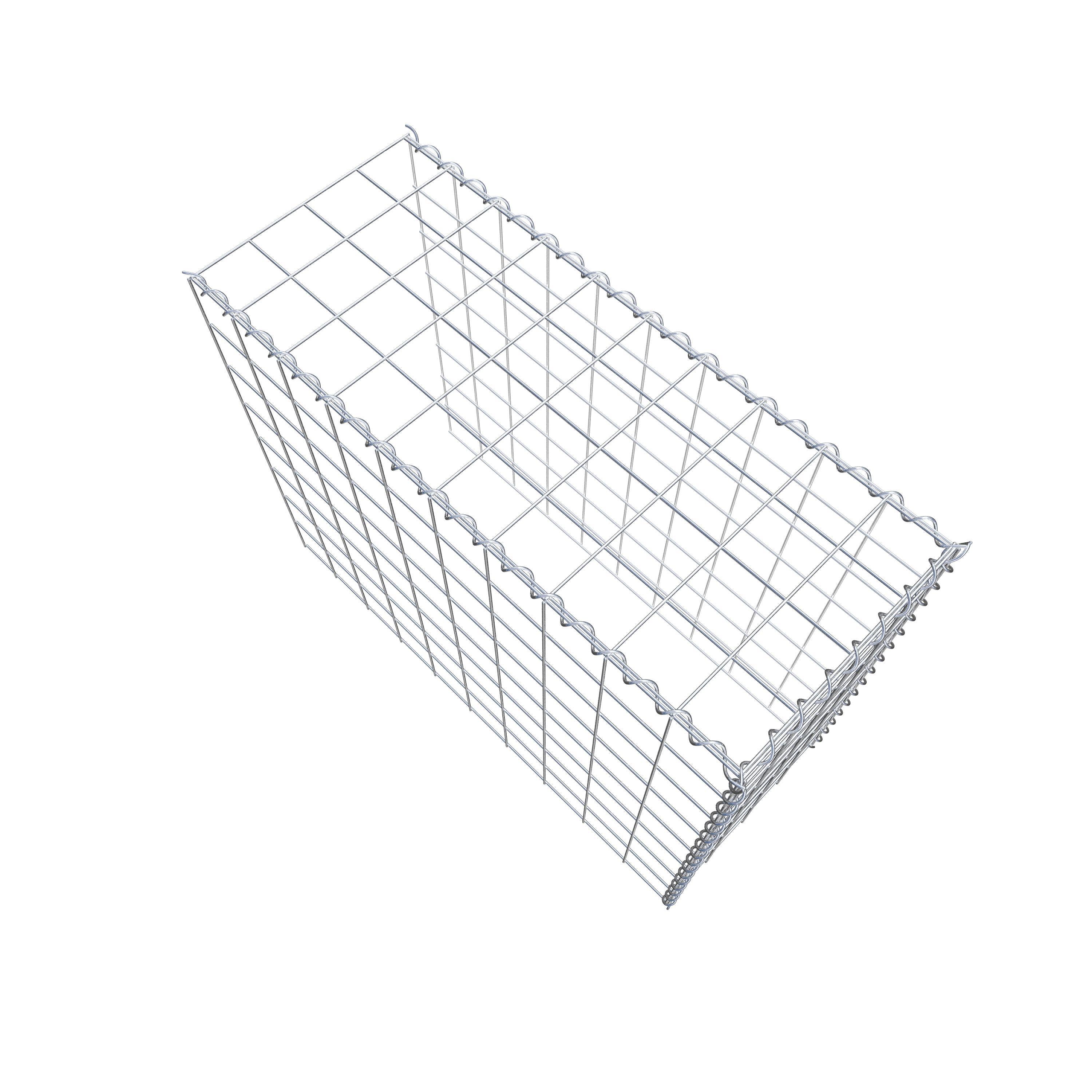 Grown-on gabion type 4 100 cm x 80 cm x 40 cm (L x H x D), mesh size 10 cm x 10 cm, spiral