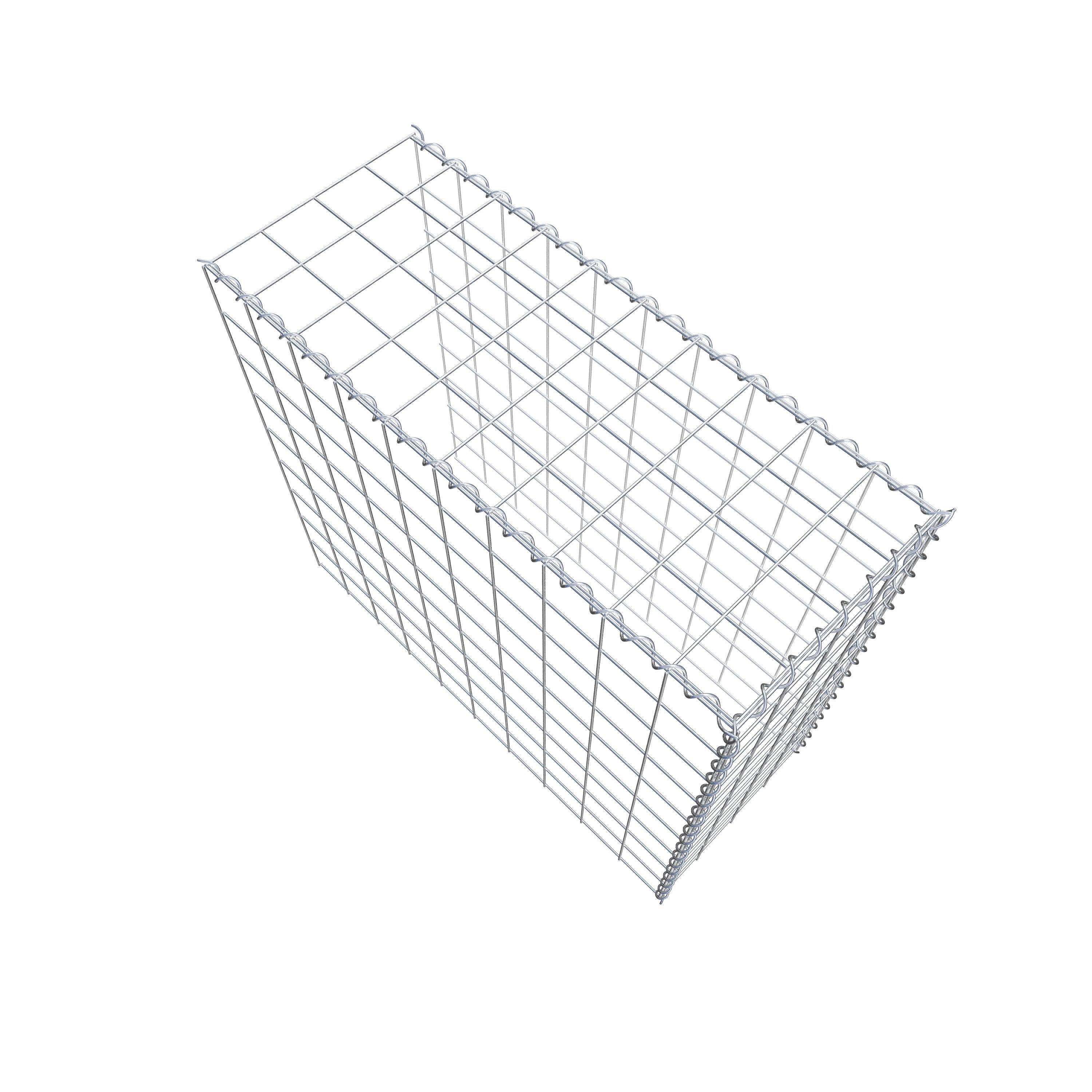 Opvokset gabion type 4 100 cm x 90 cm x 40 cm (L x H x D), maskestørrelse 10 cm x 10 cm, spiral