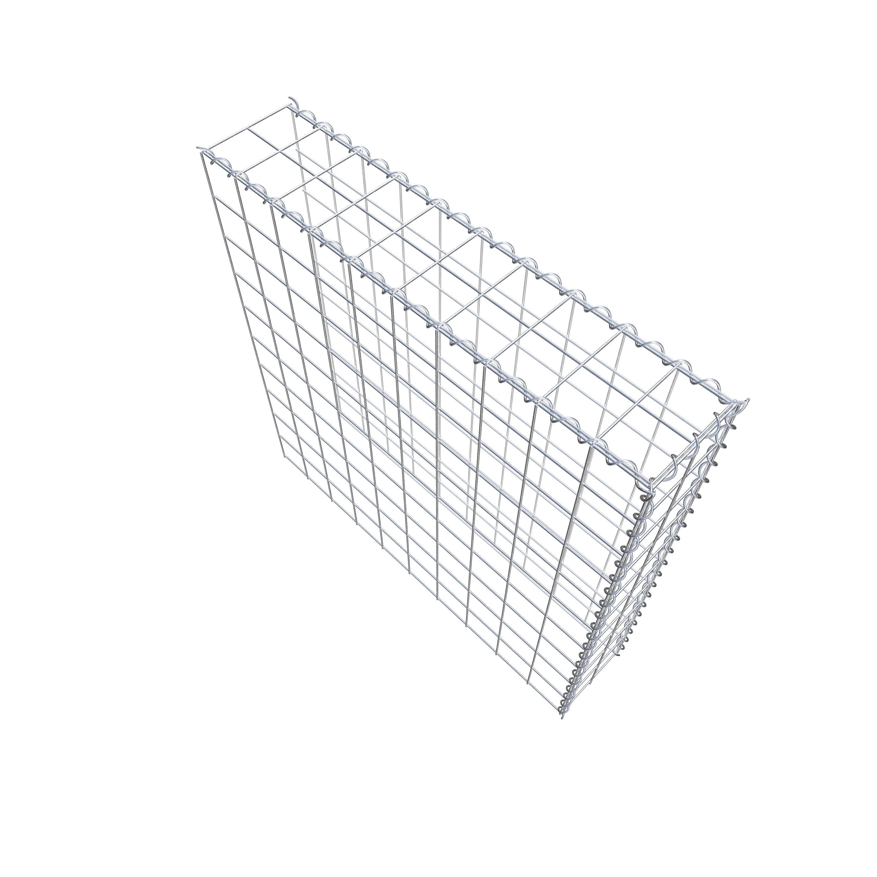 Grown-on gabion type 4 100 cm x 100 cm x 20 cm (L x H x D), mesh size 10 cm x 10 cm, spiral