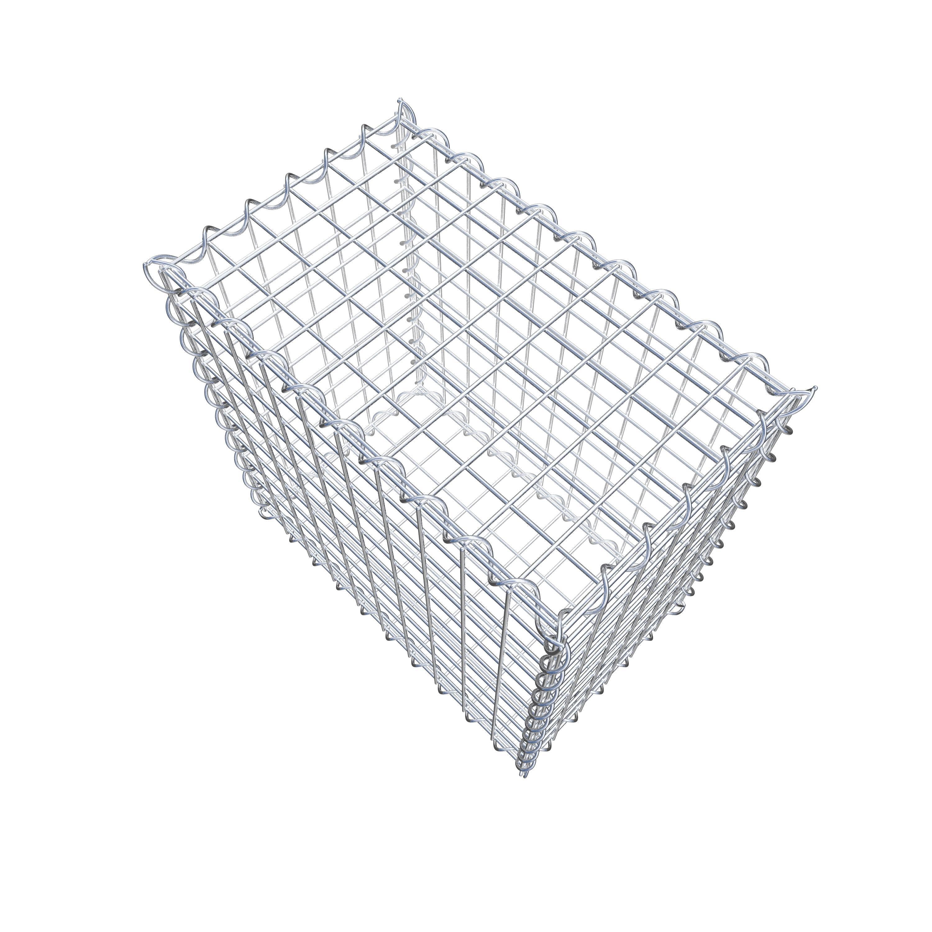 Gabion 50 cm x 50 cm x 30 cm (L x H x D), maskestørrelse 5 cm x 5 cm, spiral