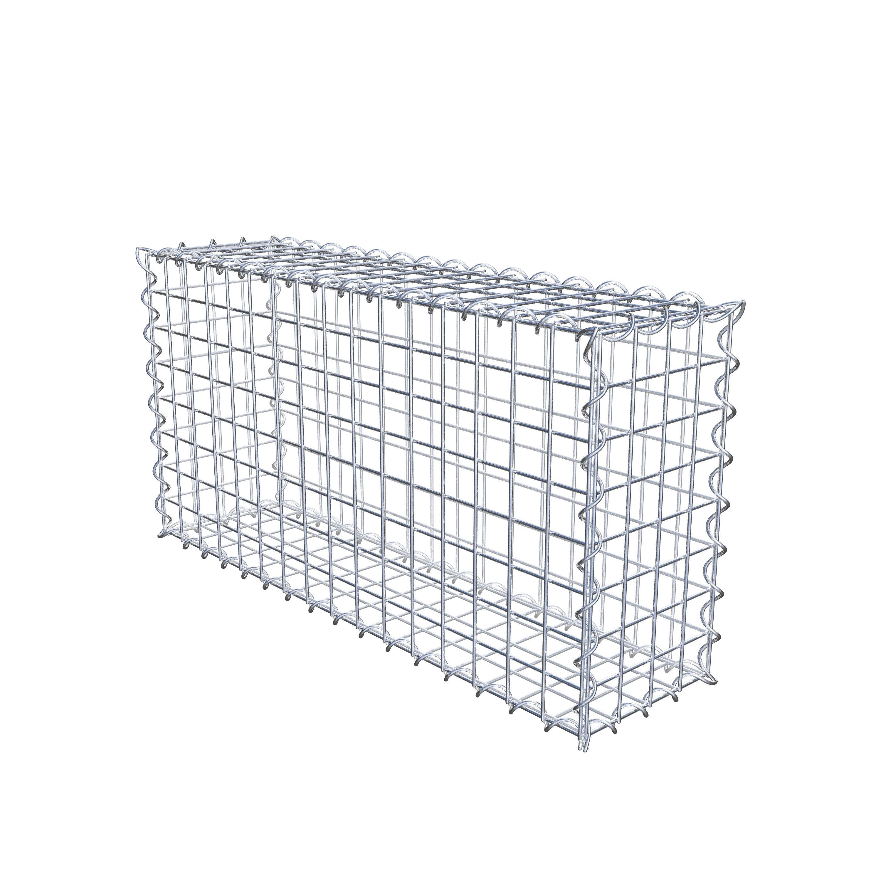 Gabion 80 cm x 40 cm x 20 cm (L x H x D), maskestørrelse 5 cm x 5 cm, spiral