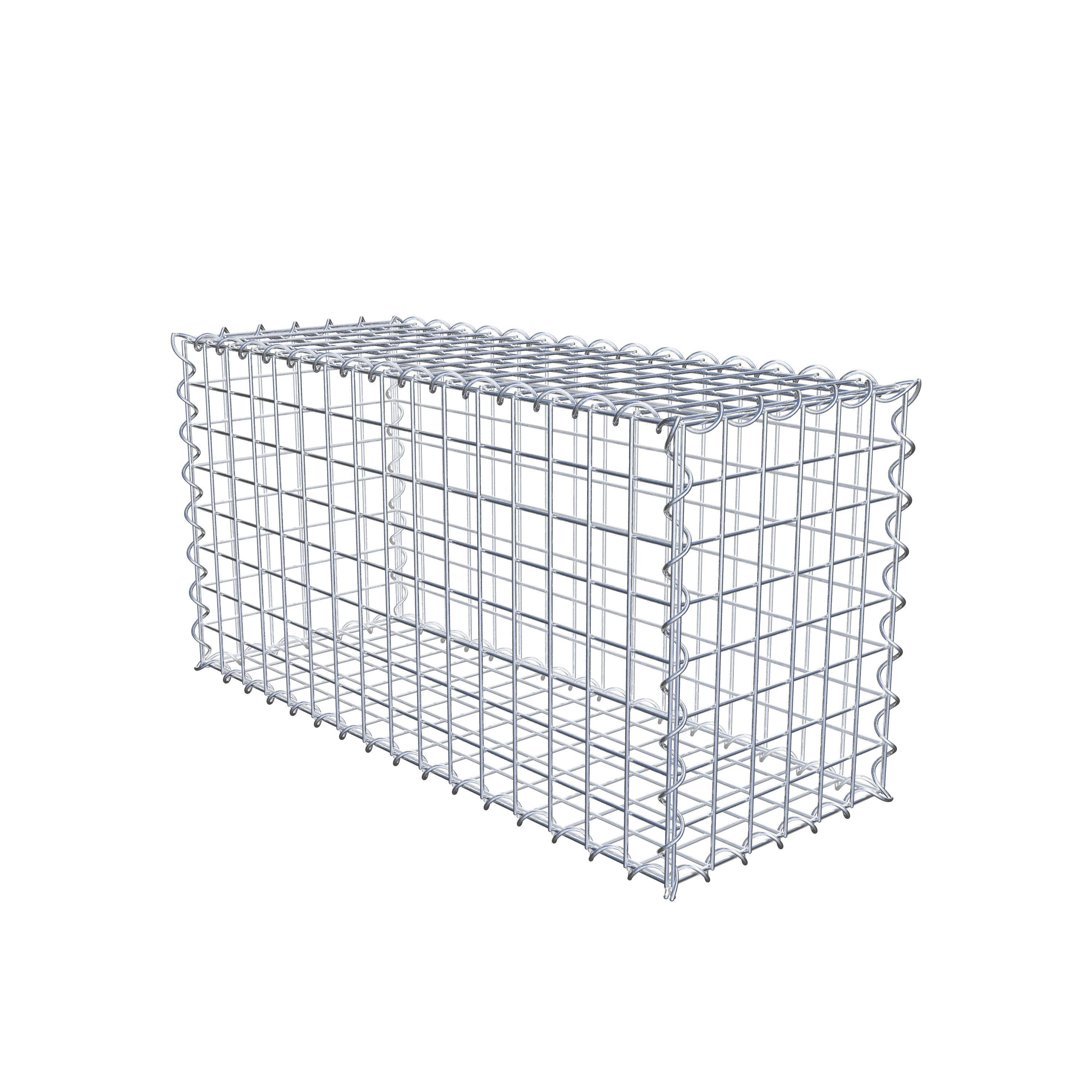 Gabion 80 cm x 40 cm x 30 cm (L x H x D), maskestørrelse 5 cm x 5 cm, spiral