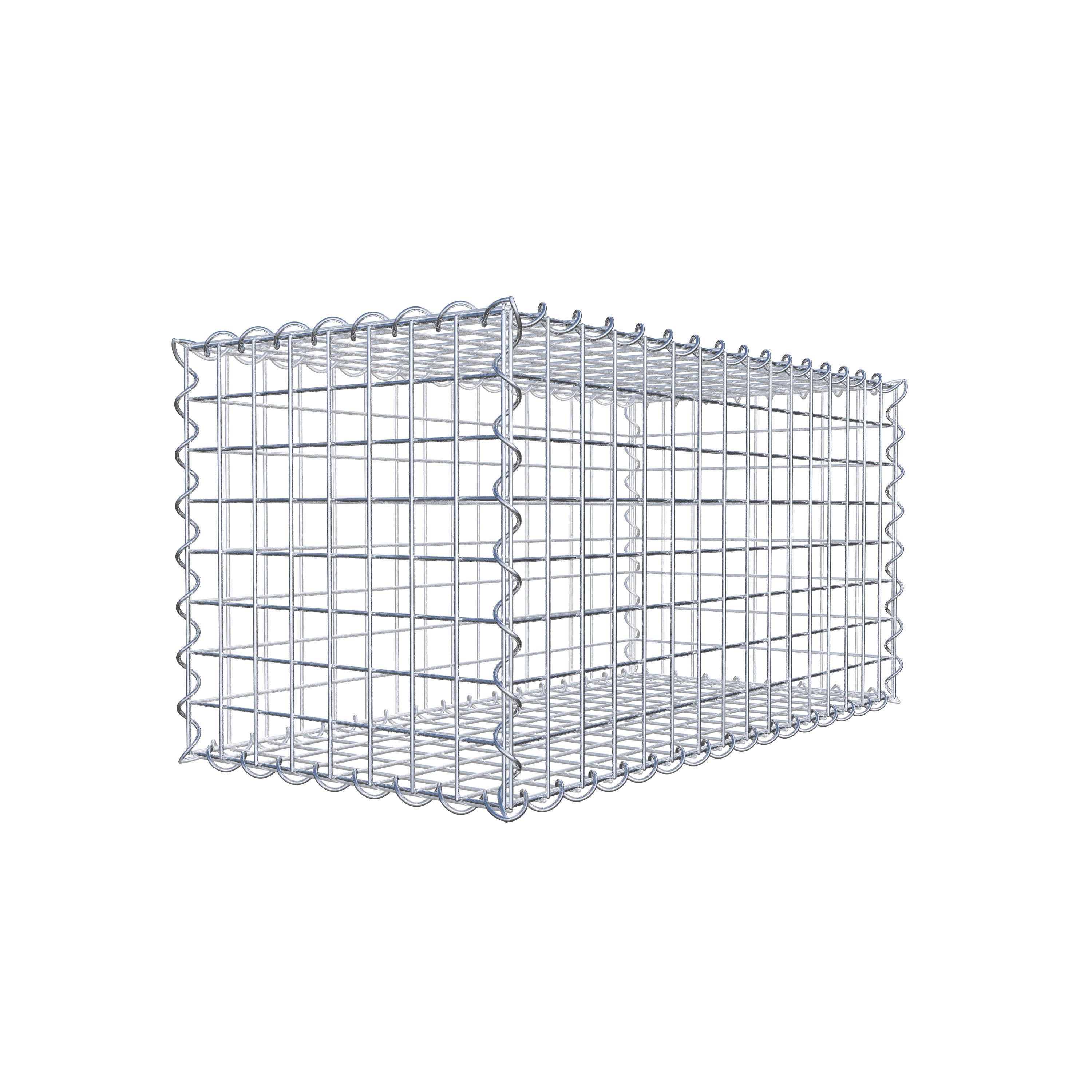 Gabion 80 cm x 40 cm x 40 cm (L x H x D), maskestørrelse 5 cm x 5 cm, spiral