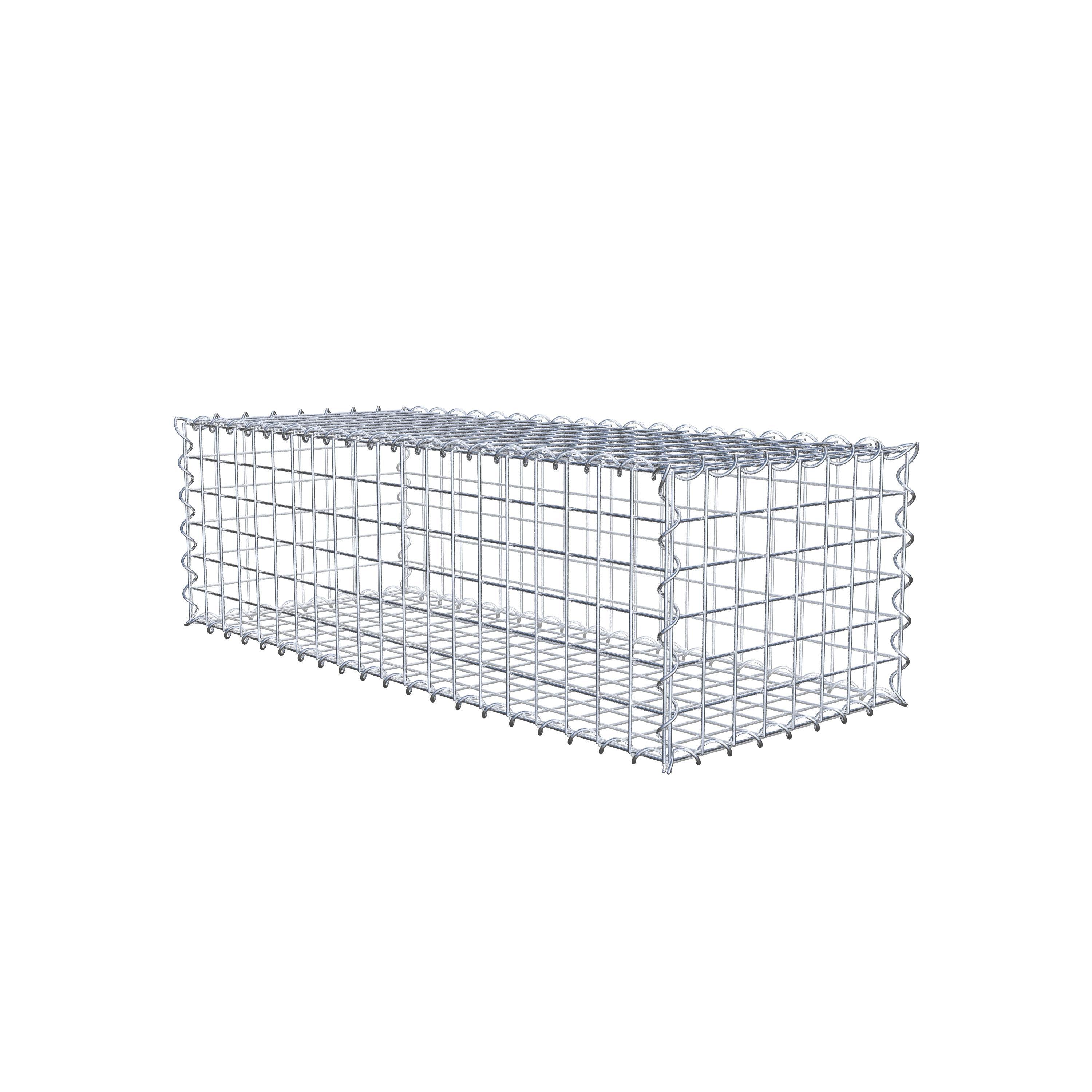 Gabion 100 cm x 30 cm x 40 cm (L x H x D), maskestørrelse 5 cm x 5 cm, spiral