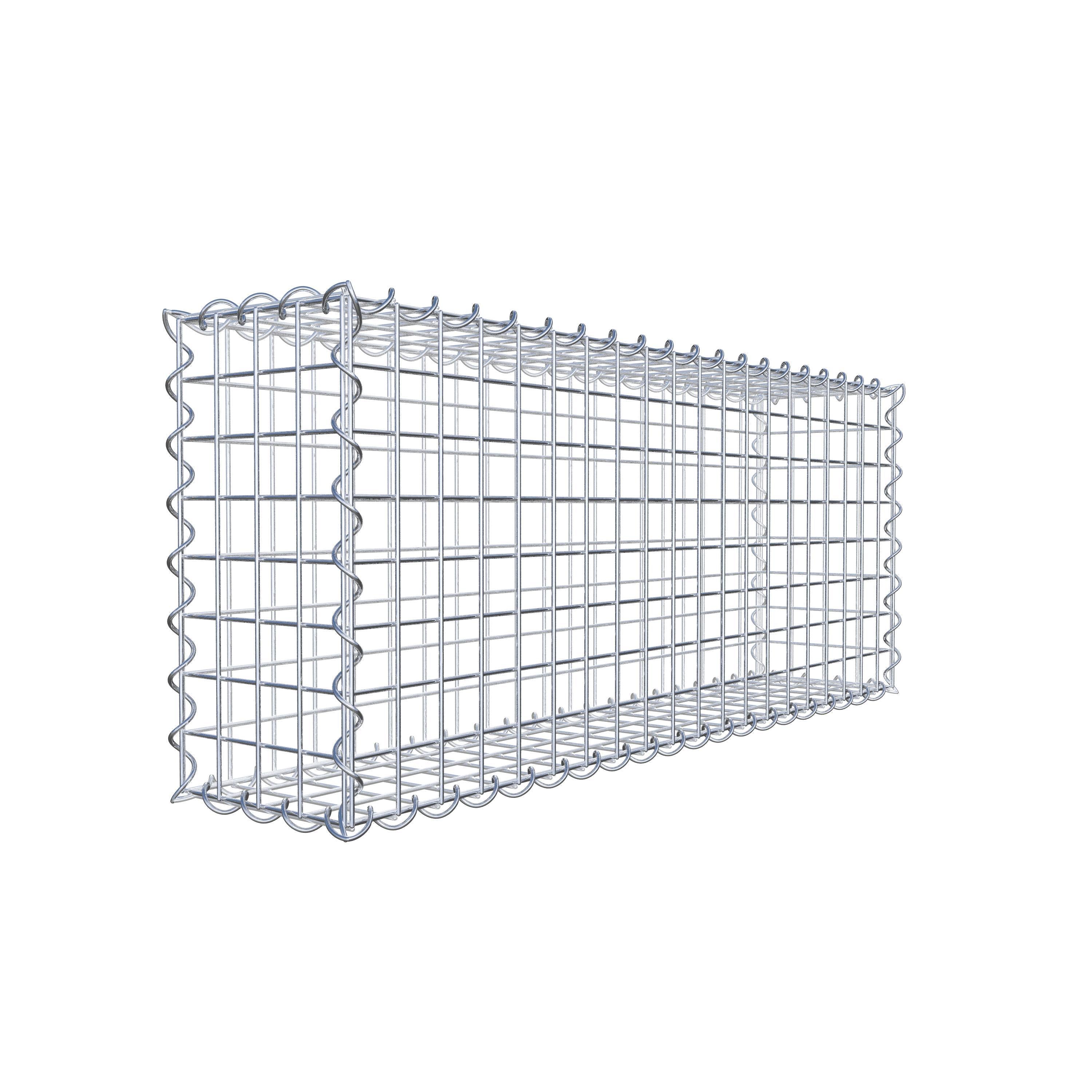 Gabion 100 cm x 40 cm x 20 cm (L x H x D), maskestørrelse 5 cm x 5 cm, spiral