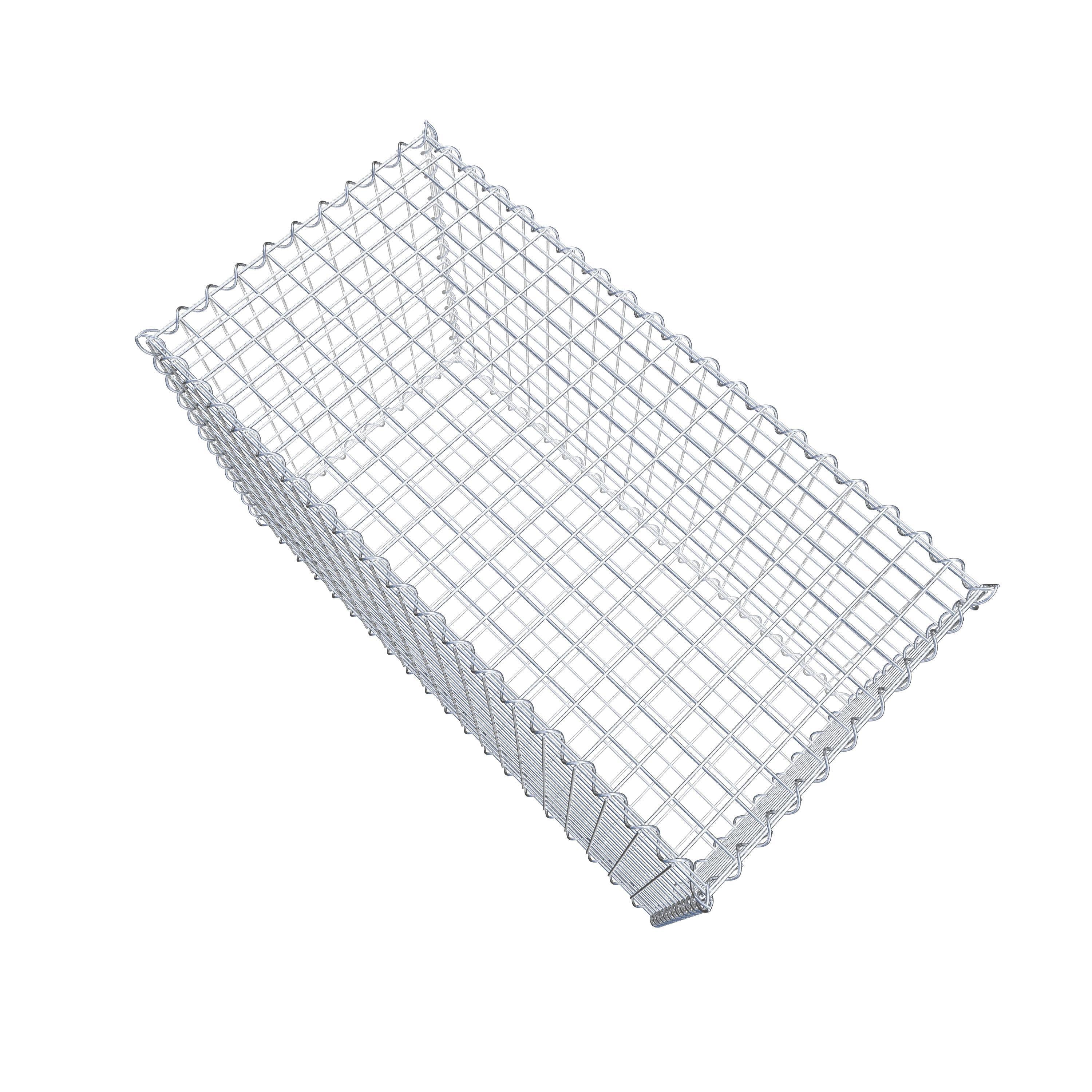 Gabion 100 cm x 60 cm x 50 cm (L x H x D), maskestørrelse 5 cm x 5 cm, spiral