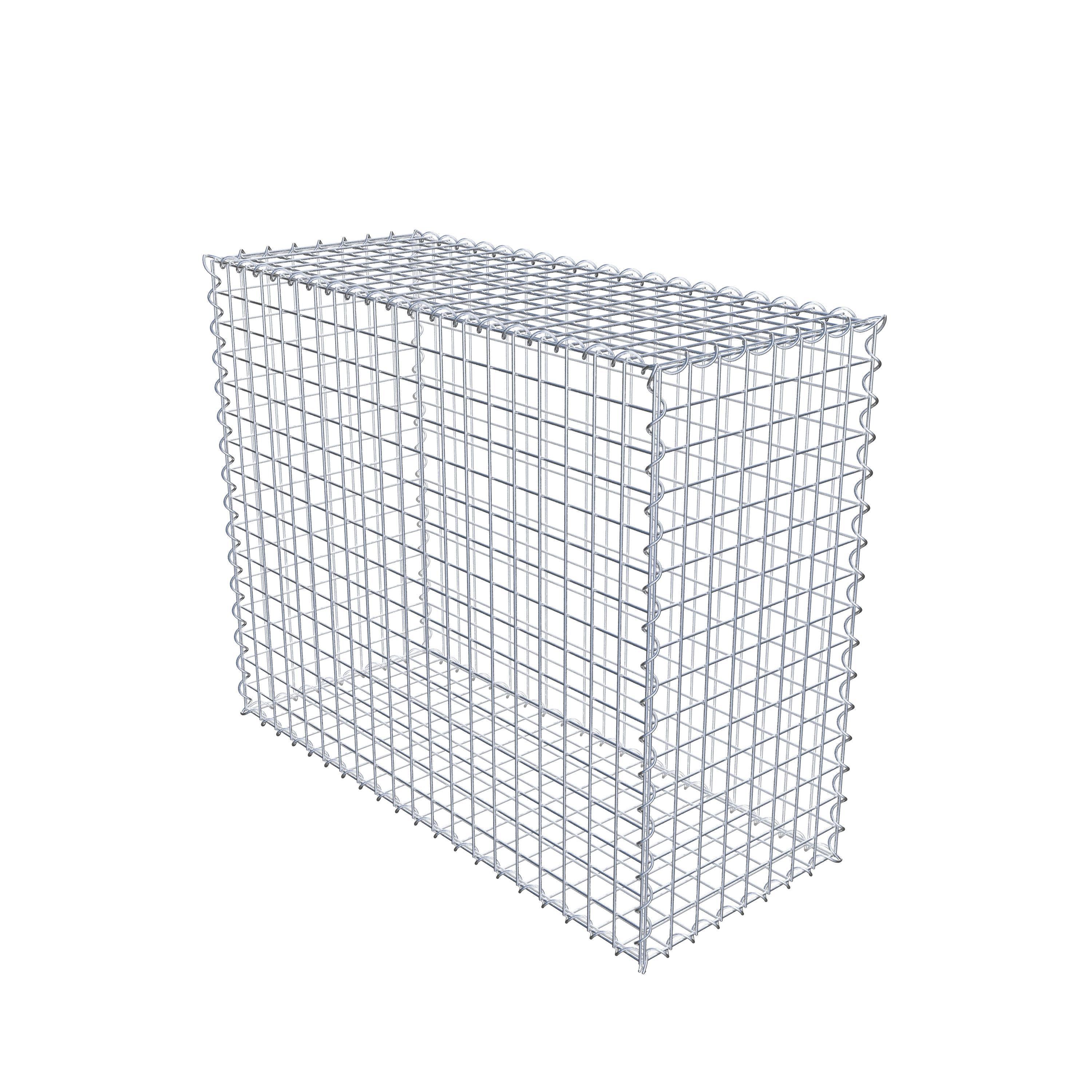 Gabion 100 cm x 80 cm x 40 cm (L x H x D), maskestørrelse 5 cm x 5 cm, spiral