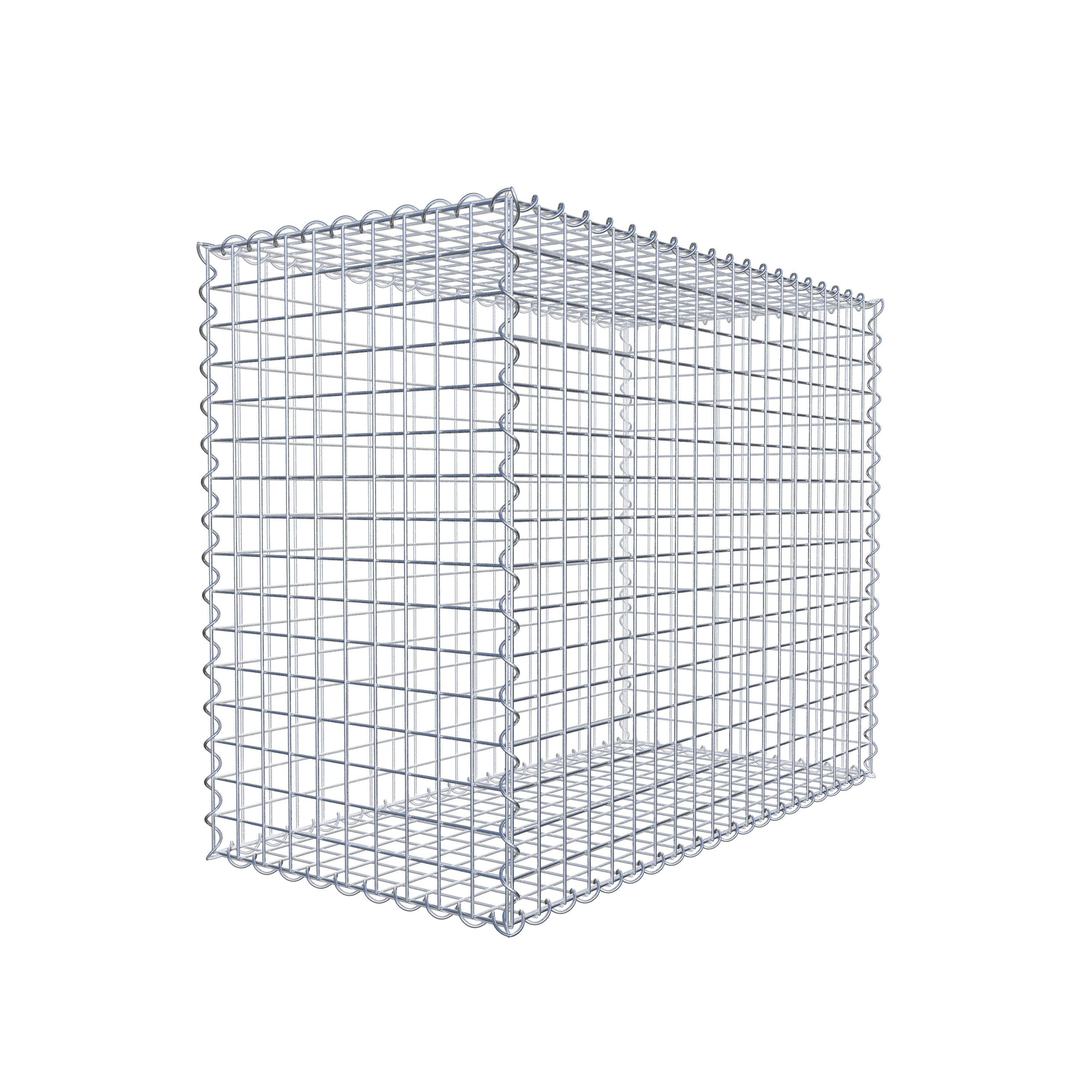 Gabion 100 cm x 80 cm x 50 cm (L x H x D), maskestørrelse 5 cm x 5 cm, spiral