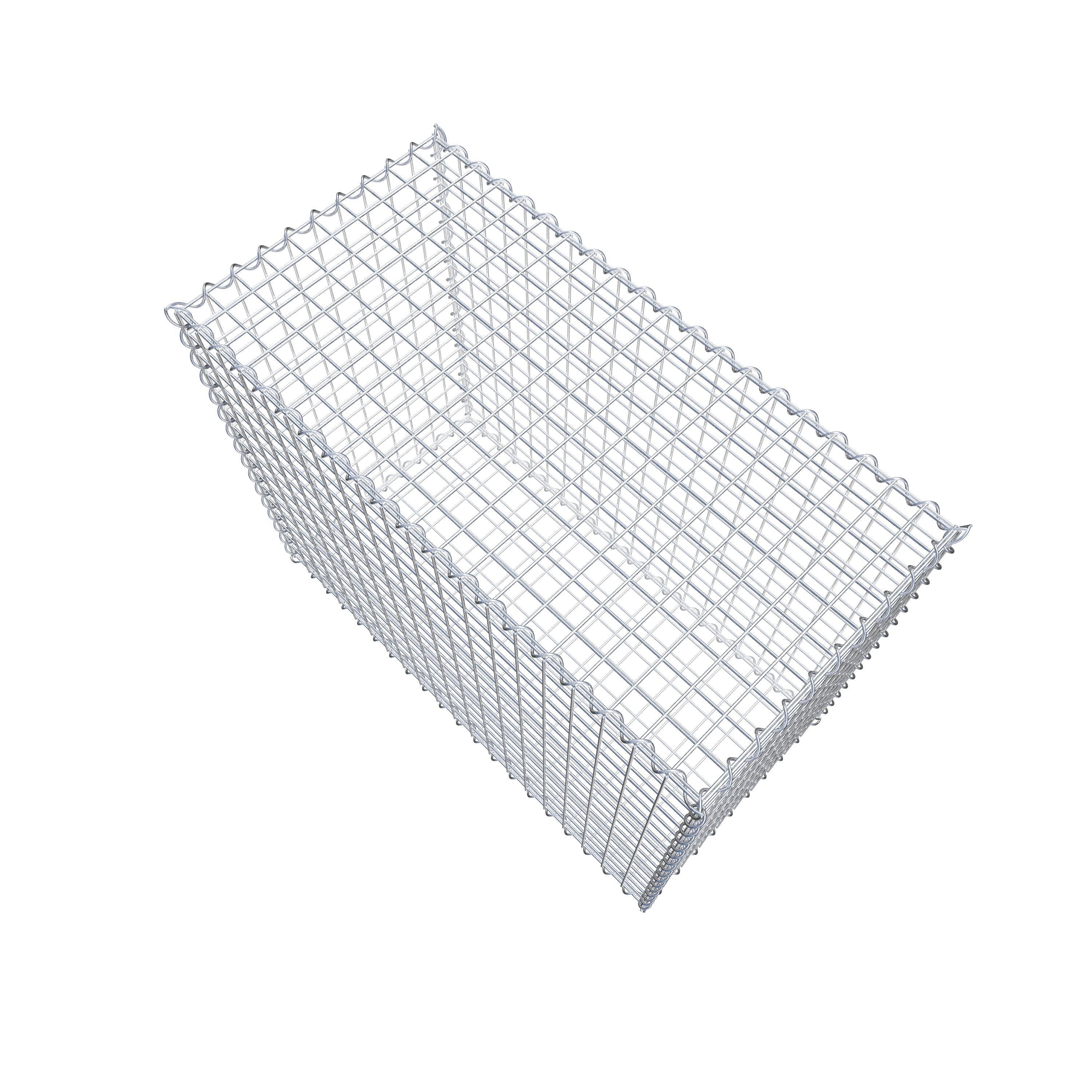 Gabion 100 cm x 80 cm x 50 cm (L x H x D), maskestørrelse 5 cm x 5 cm, spiral