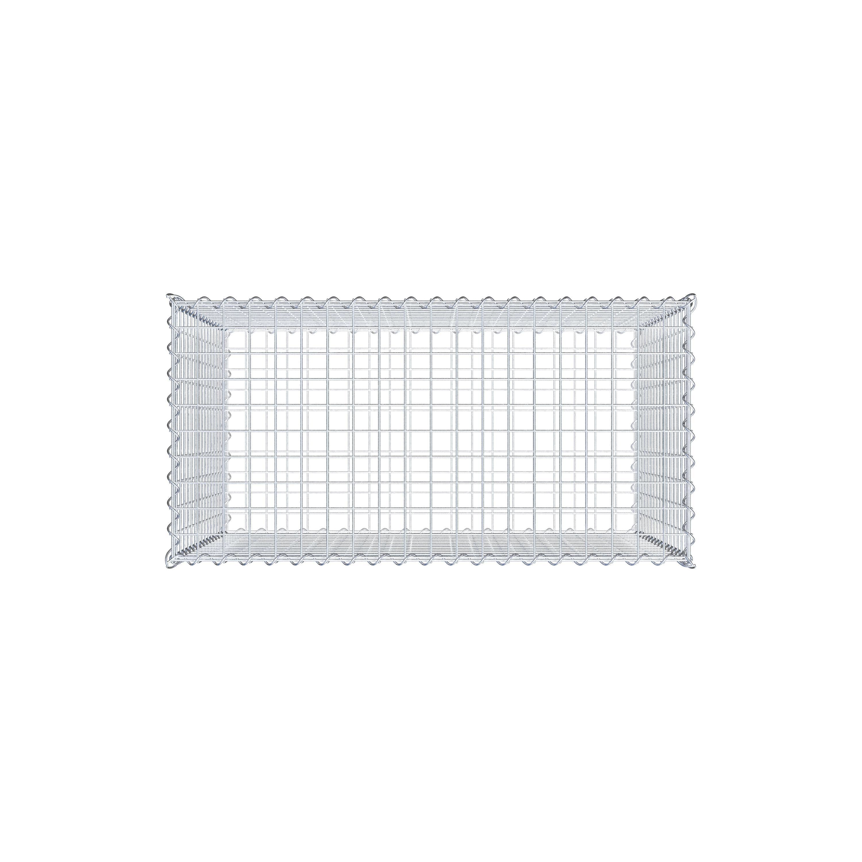 Gabion 100 cm x 80 cm x 50 cm (L x H x D), maskestørrelse 5 cm x 5 cm, spiral