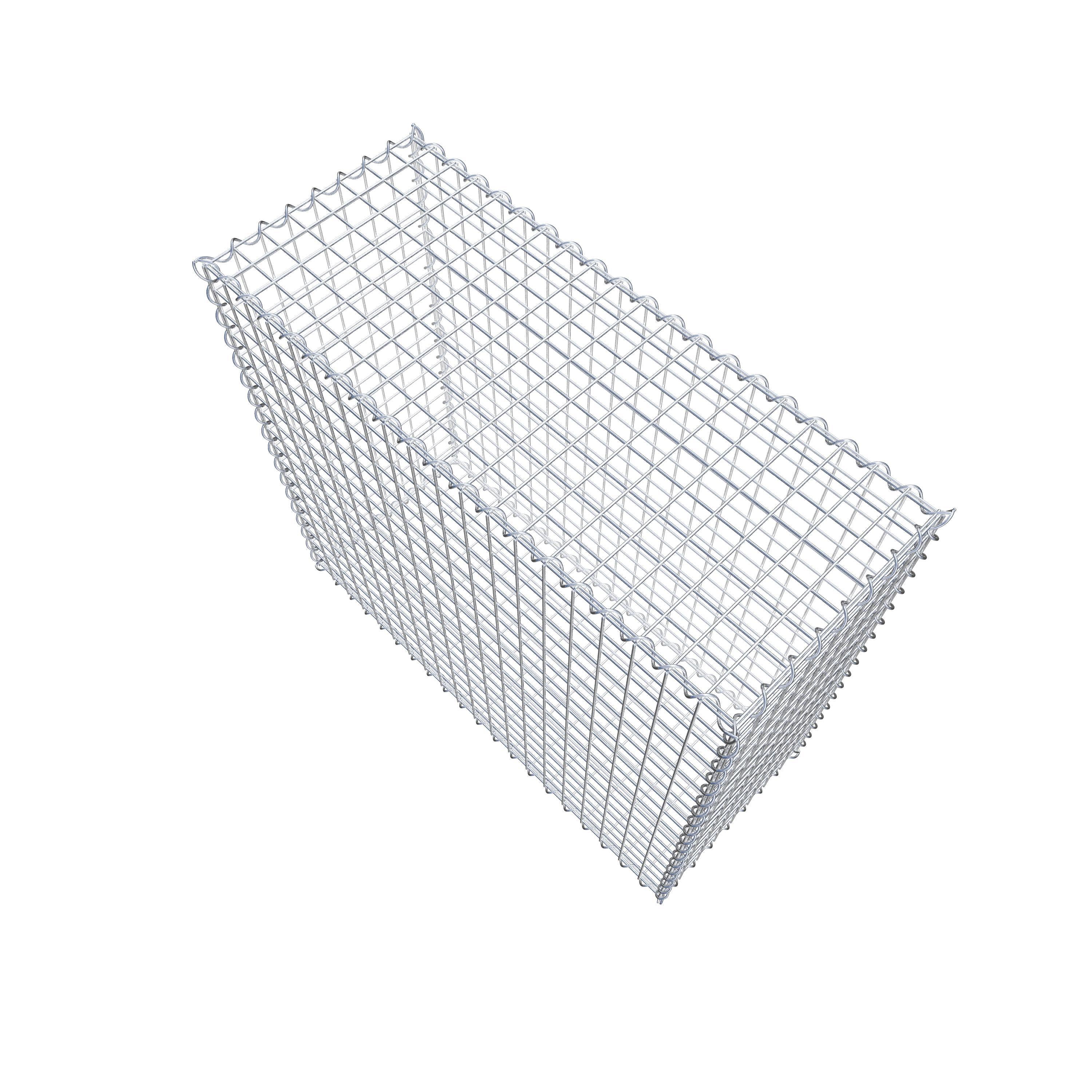 Gabion 100 cm x 90 cm x 40 cm (L x H x D), maskestørrelse 5 cm x 5 cm, spiral