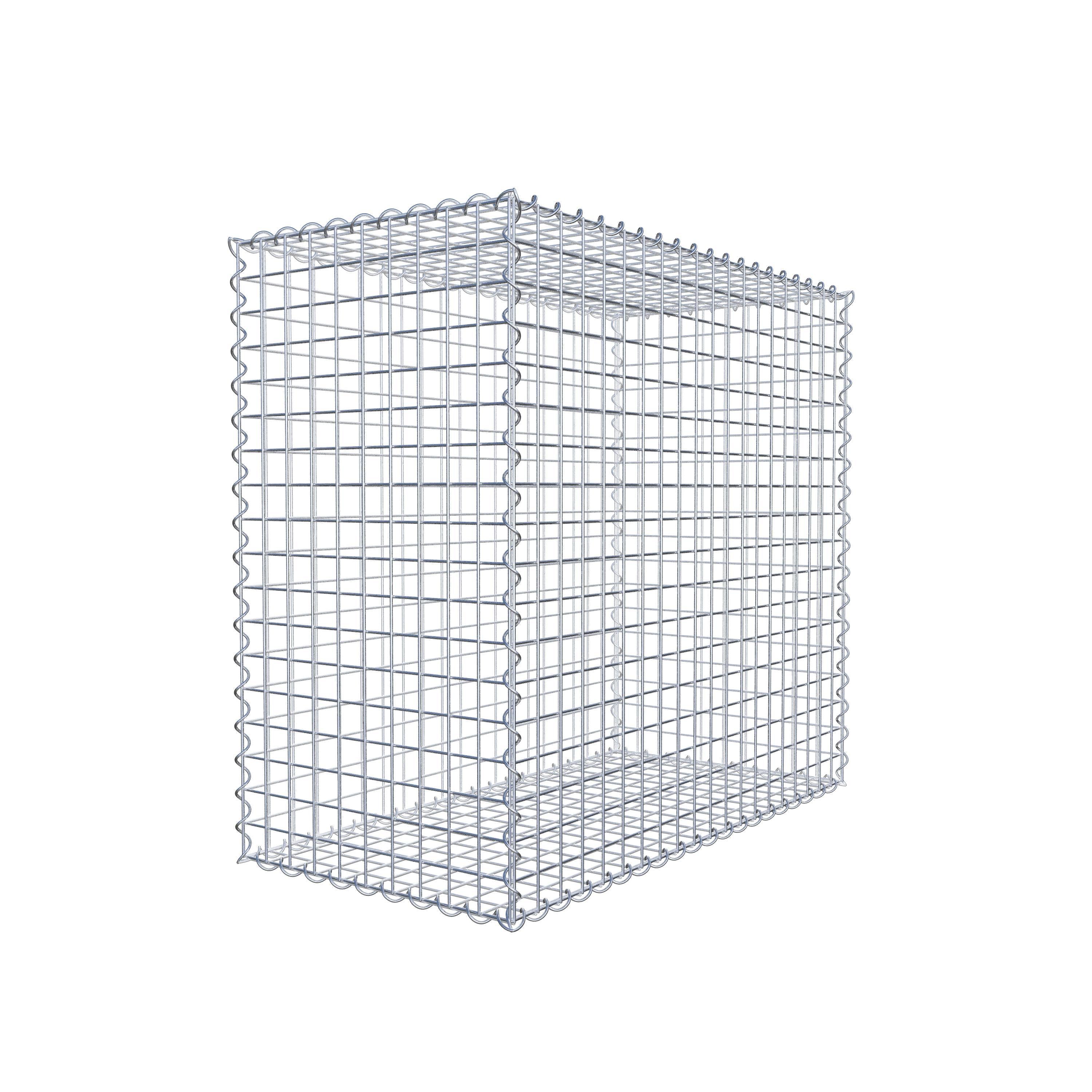 Gabion 100 cm x 90 cm x 50 cm (L x H x D), maskestørrelse 5 cm x 5 cm, spiral