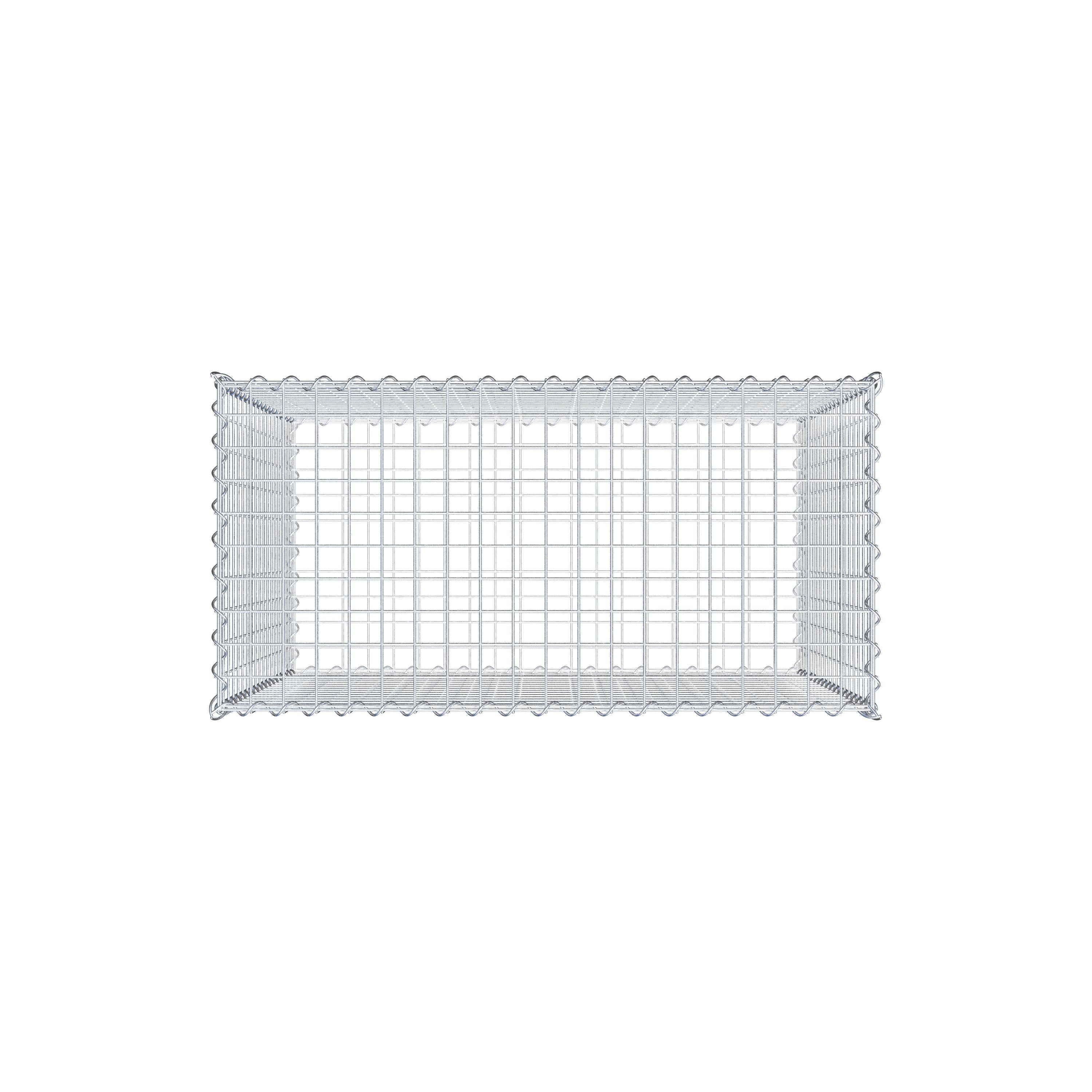 Gabion 100 cm x 90 cm x 50 cm (L x H x D), maskestørrelse 5 cm x 5 cm, spiral