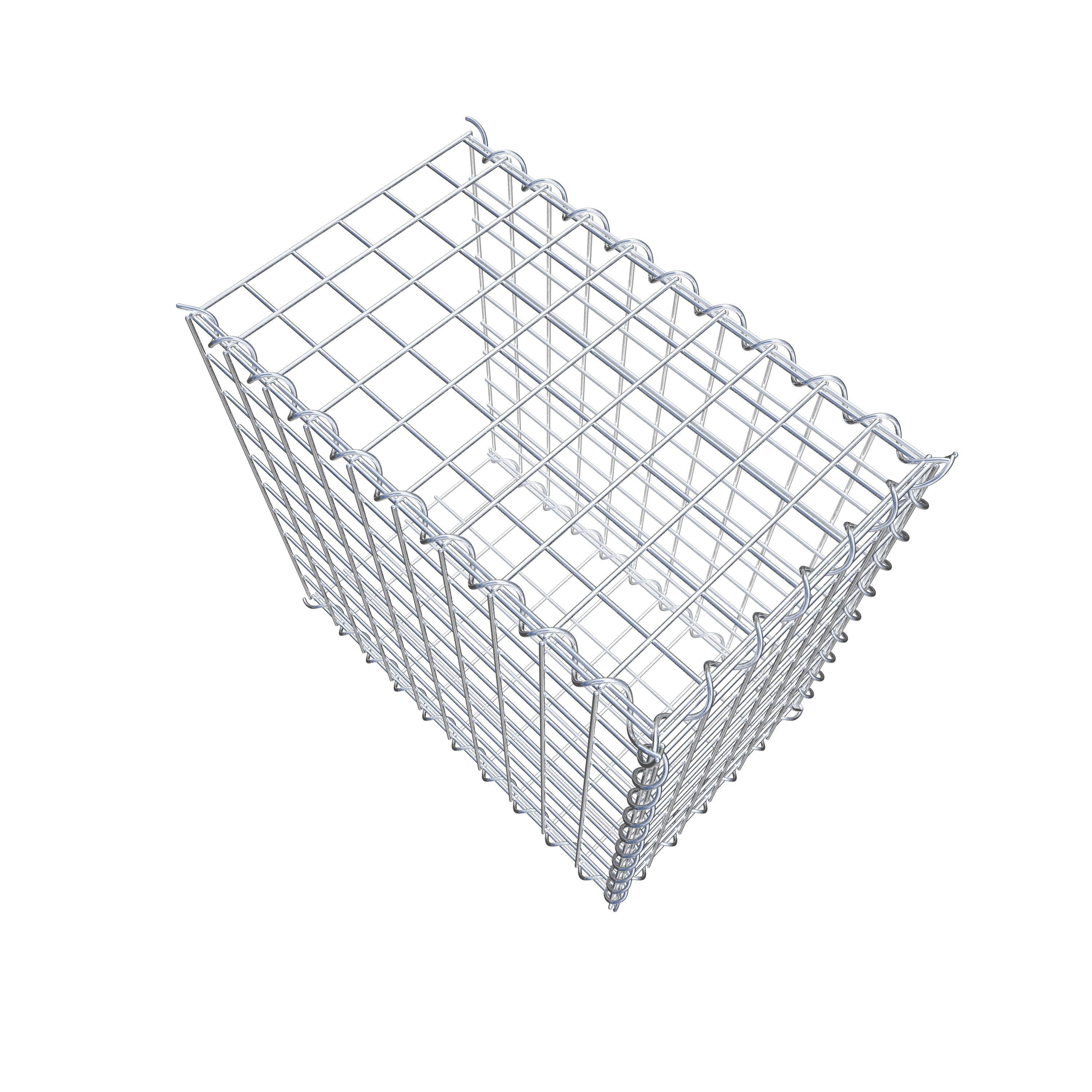 Opvokset gabion type 2 50 cm x 50 cm x 30 cm (L x H x D), maskestørrelse 5 cm x 5 cm, spiral