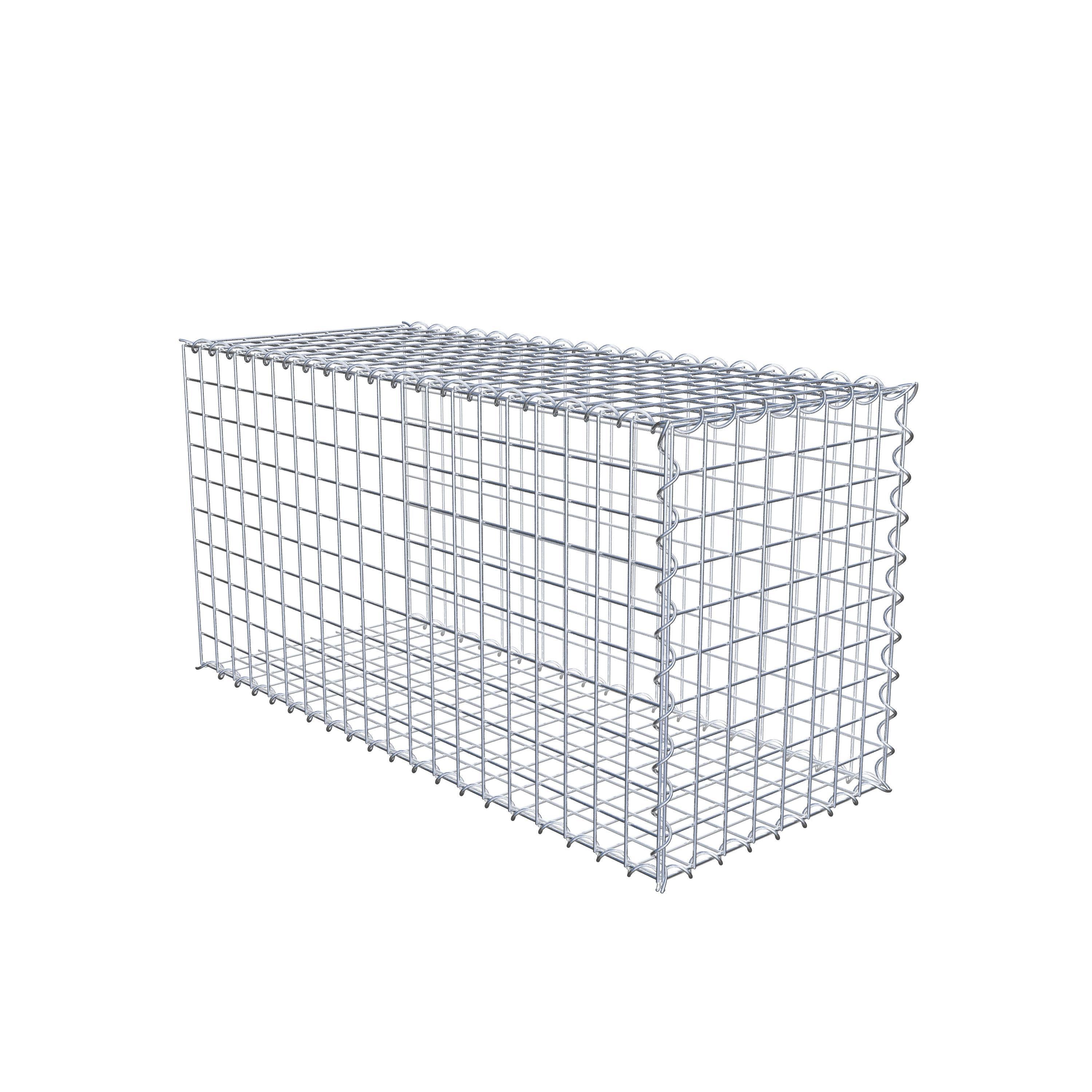 Opvokset gabion type 2 100 cm x 50 cm x 40 cm (L x H x D), maskestørrelse 5 cm x 5 cm, spiral