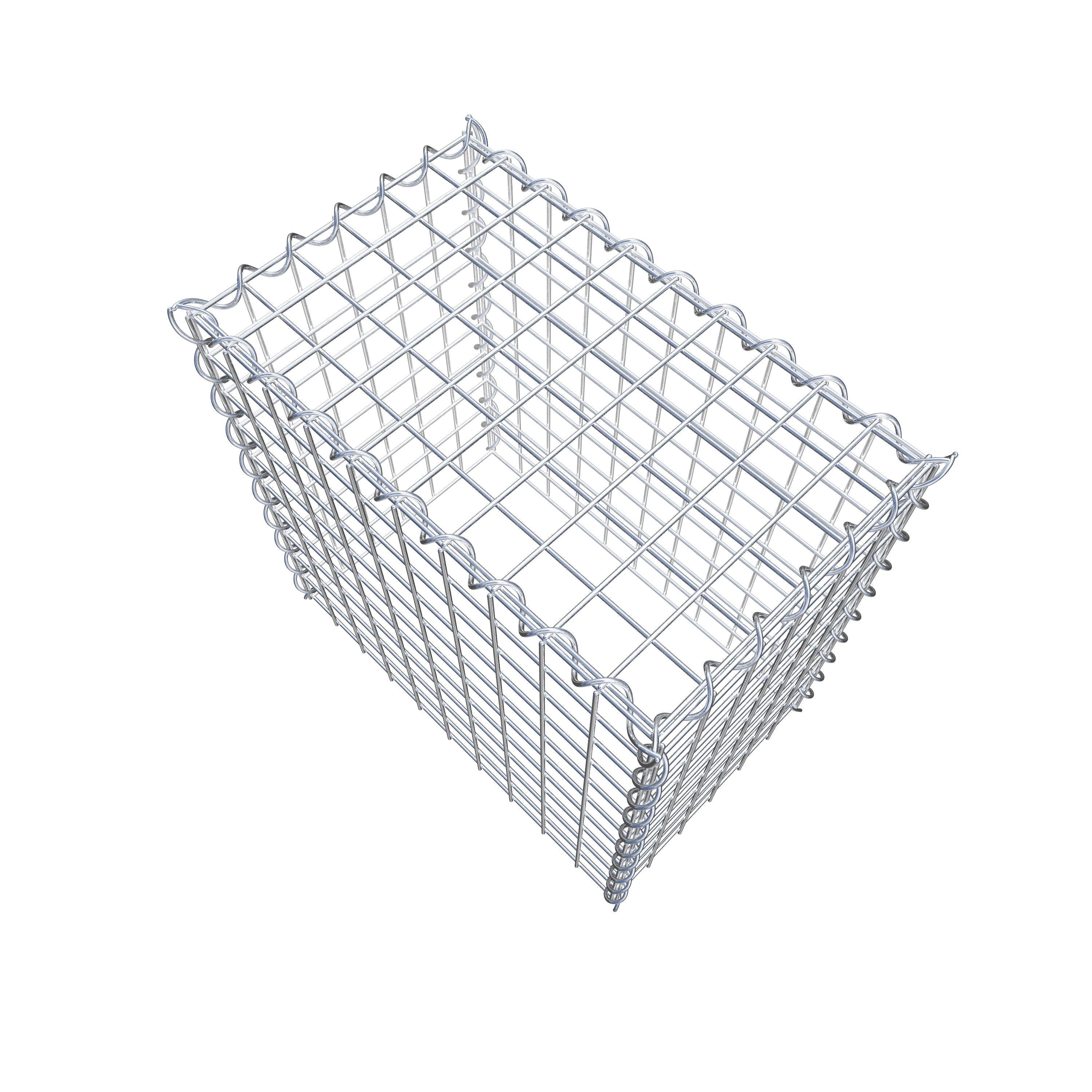 Opvokset gabion type 3 50 cm x 50 cm x 30 cm (L x H x D), maskestørrelse 5 cm x 5 cm, spiral