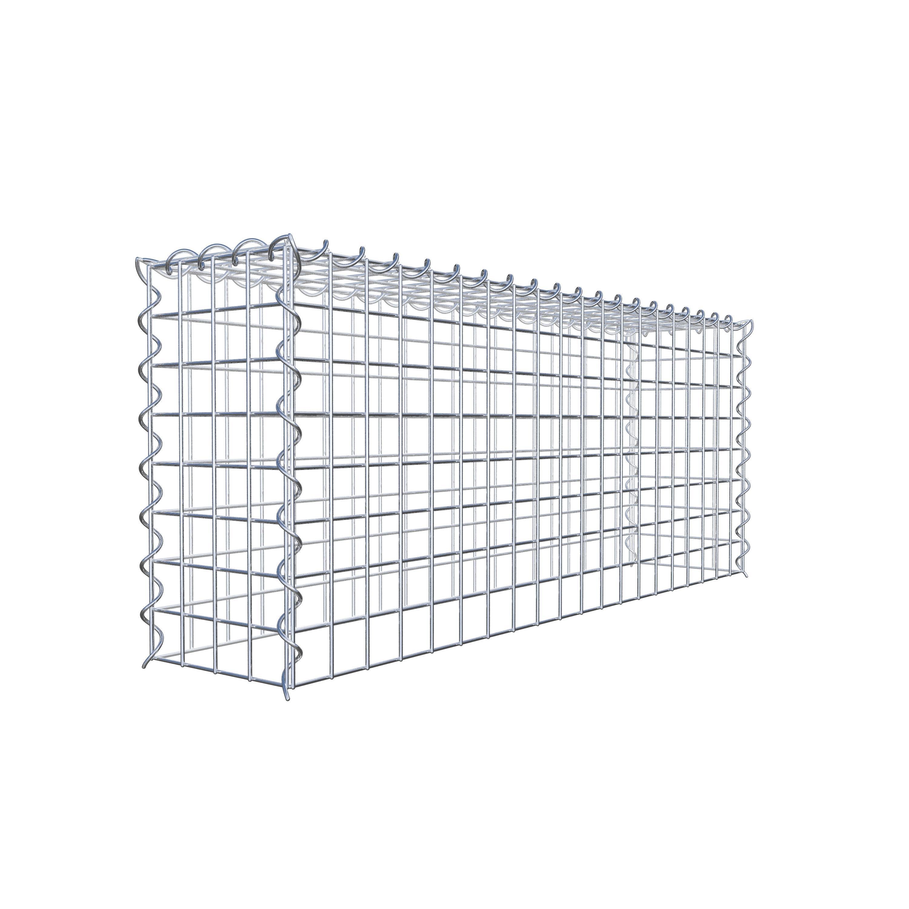 Opvokset gabion type 3 100 cm x 40 cm x 20 cm (L x H x D), maskestørrelse 5 cm x 5 cm, spiral