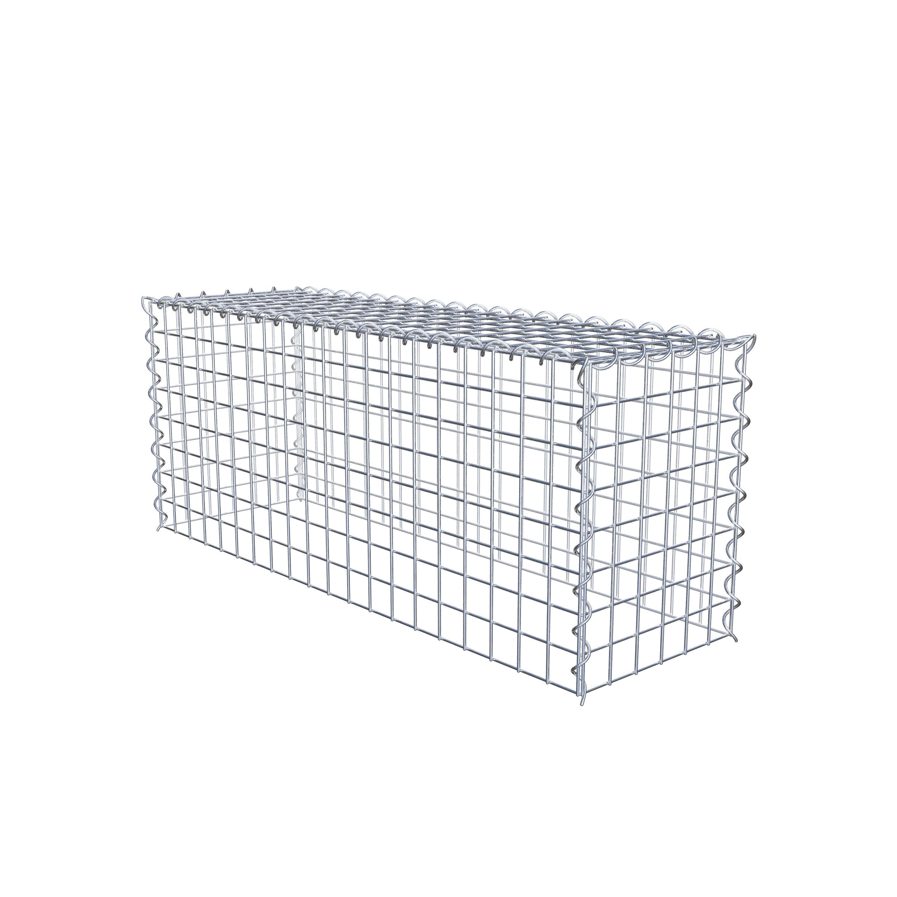 Opvokset gabion type 3 100 cm x 40 cm x 30 cm (L x H x D), maskestørrelse 5 cm x 5 cm, spiral