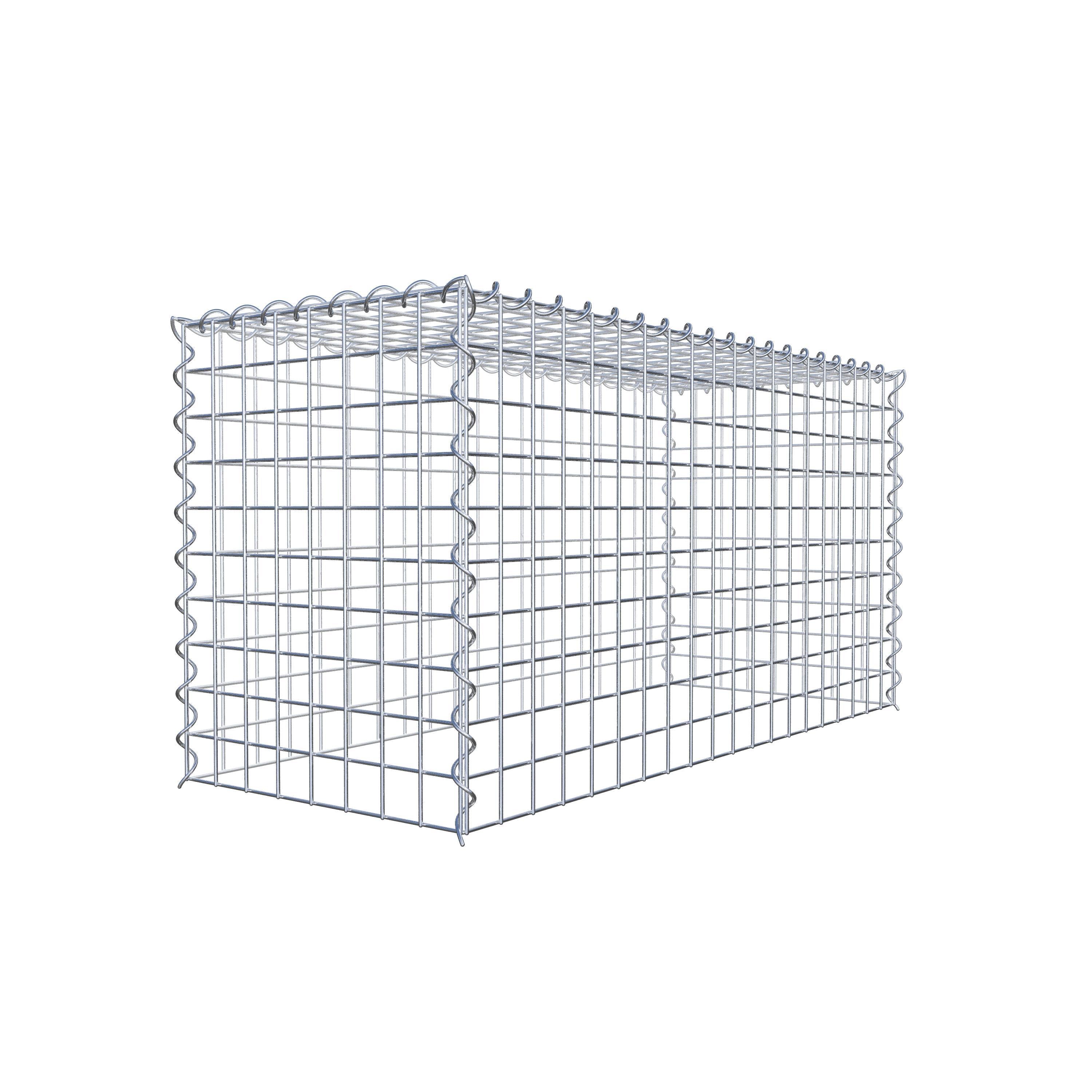 Opvokset gabion type 3 100 cm x 50 cm x 40 cm (L x H x D), maskestørrelse 5 cm x 5 cm, spiral