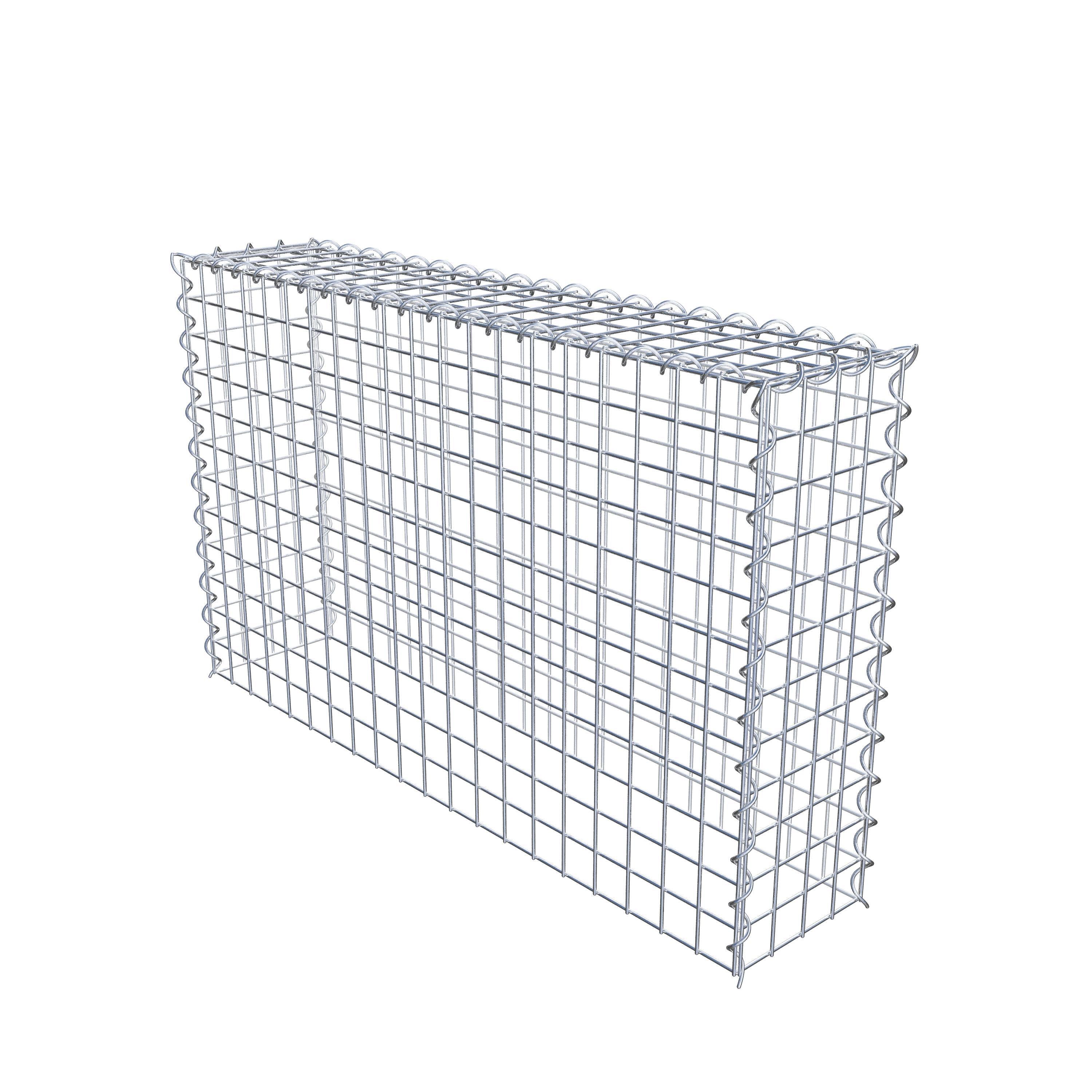 Opvokset gabion type 3 100 cm x 60 cm x 20 cm (L x H x D), maskestørrelse 5 cm x 5 cm, spiral