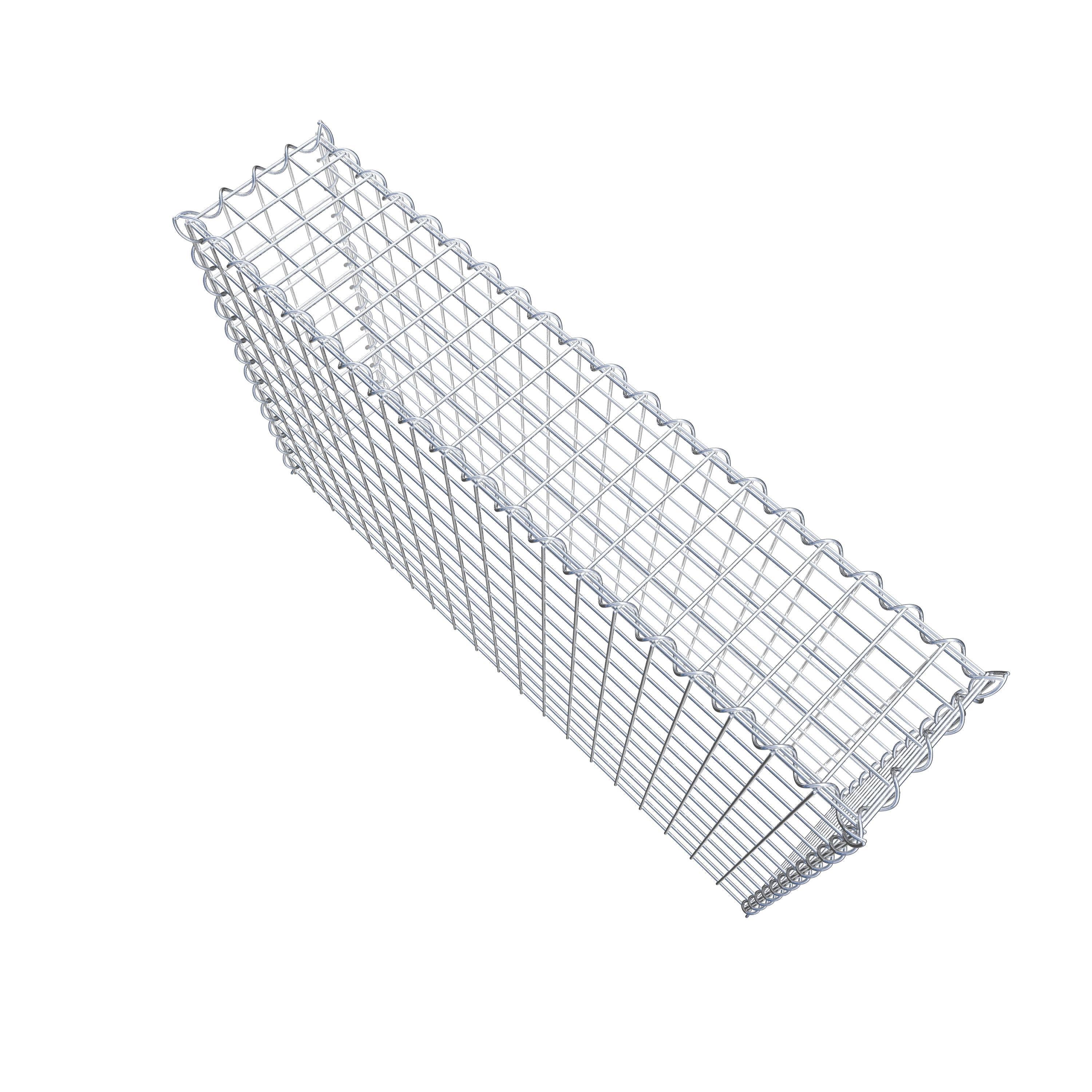 Opvokset gabion type 3 100 cm x 60 cm x 20 cm (L x H x D), maskestørrelse 5 cm x 5 cm, spiral