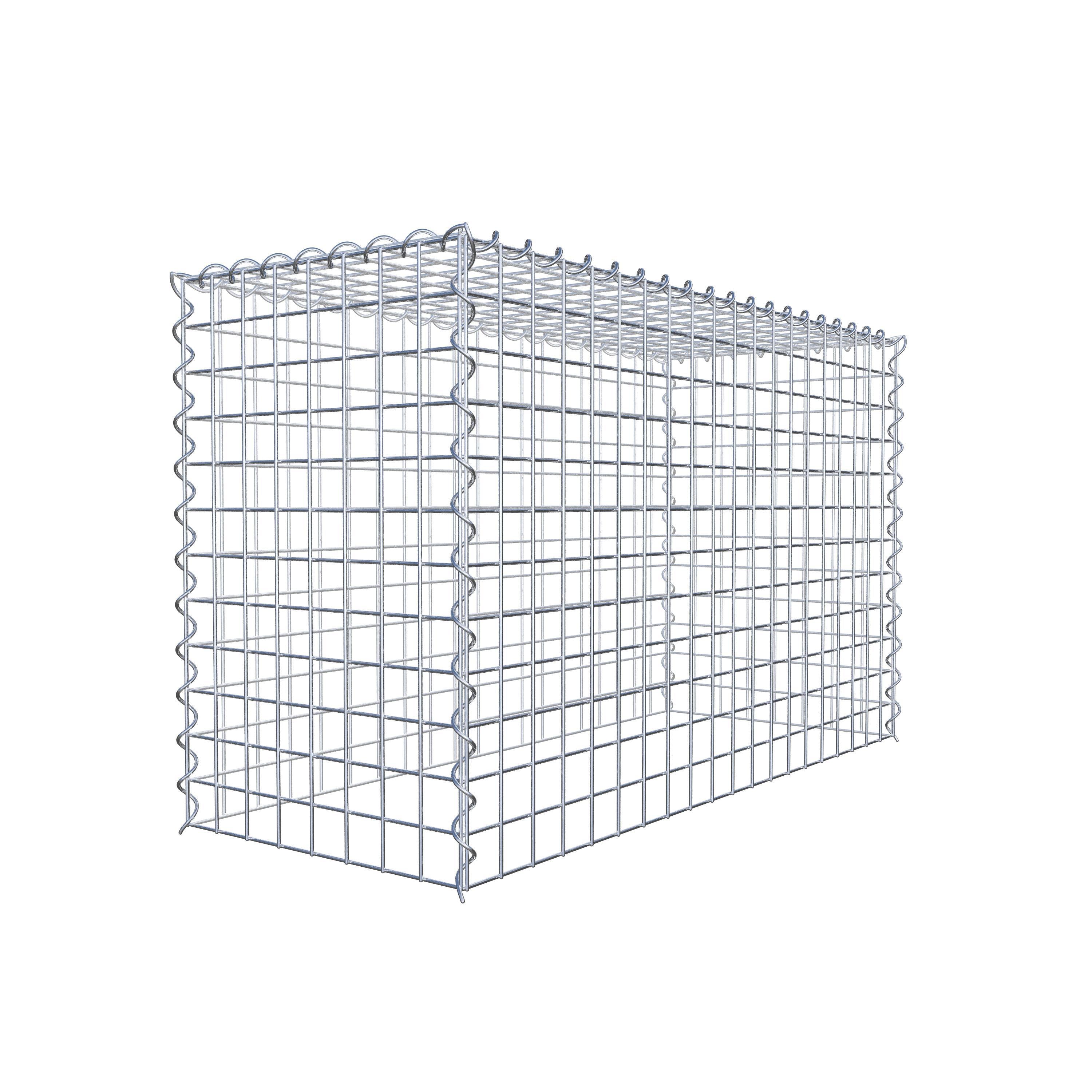 Opvokset gabion type 3 100 cm x 60 cm x 40 cm (L x H x D), maskestørrelse 5 cm x 5 cm, spiral